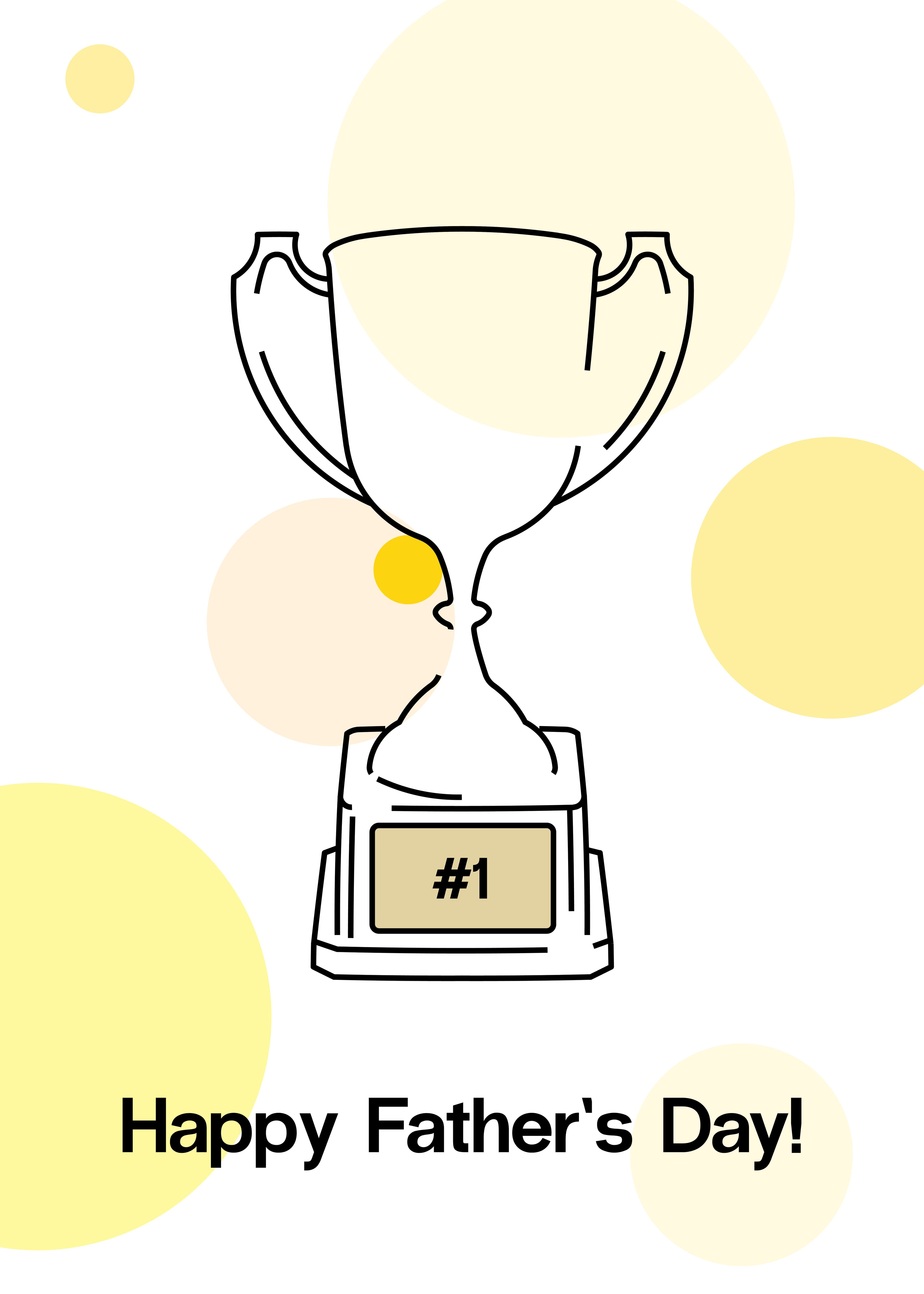 Number One Trophy Father's Day Card