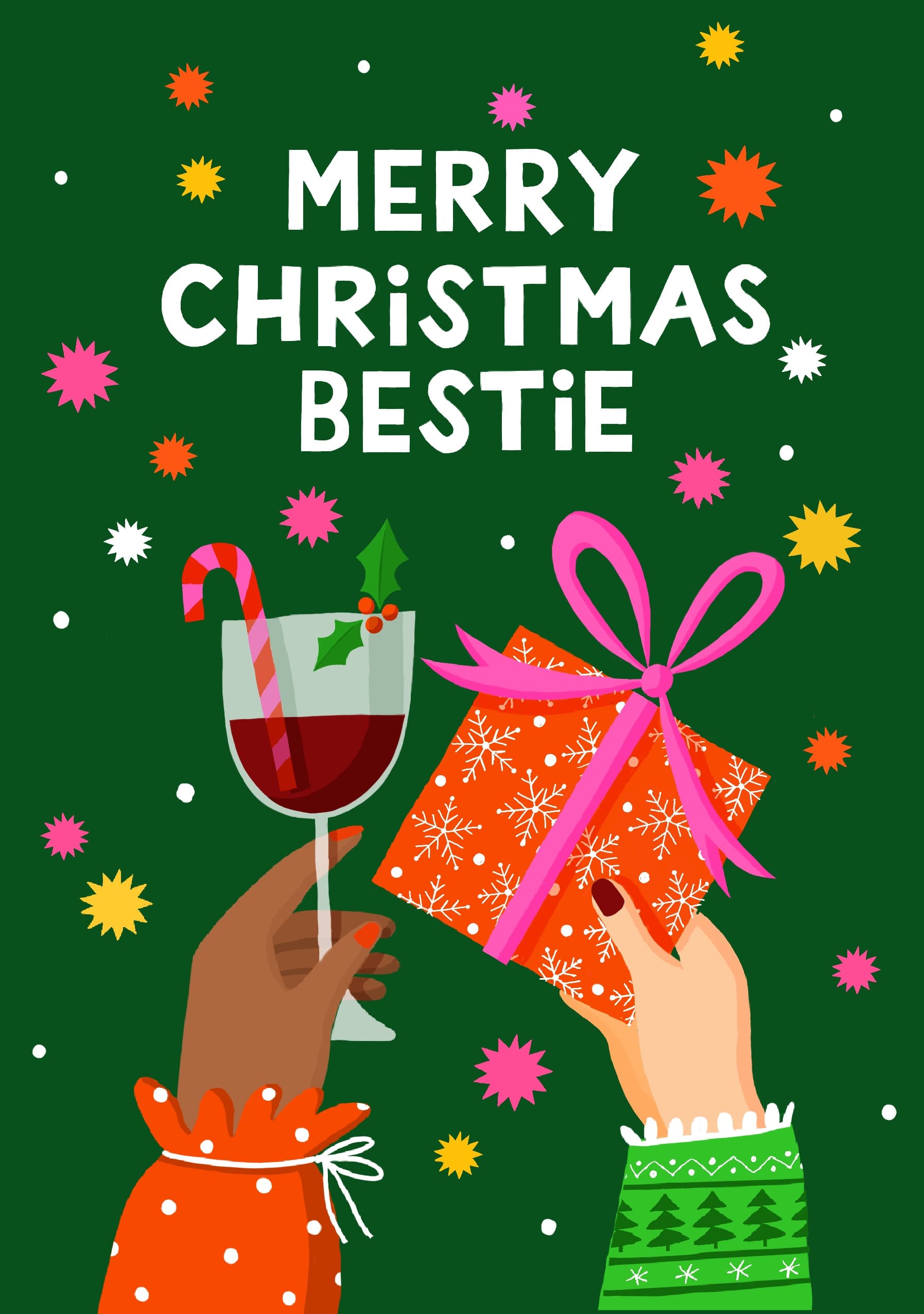 Merry Christmas Bestie Card