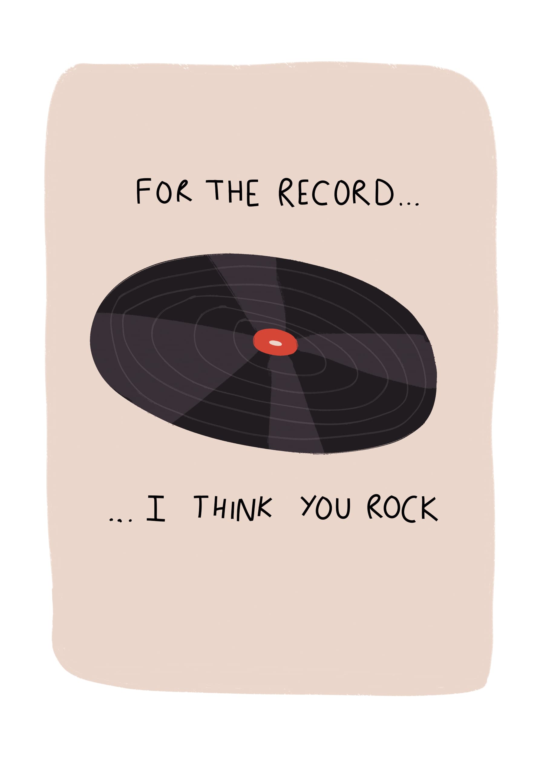 For the Record Vinyl Card