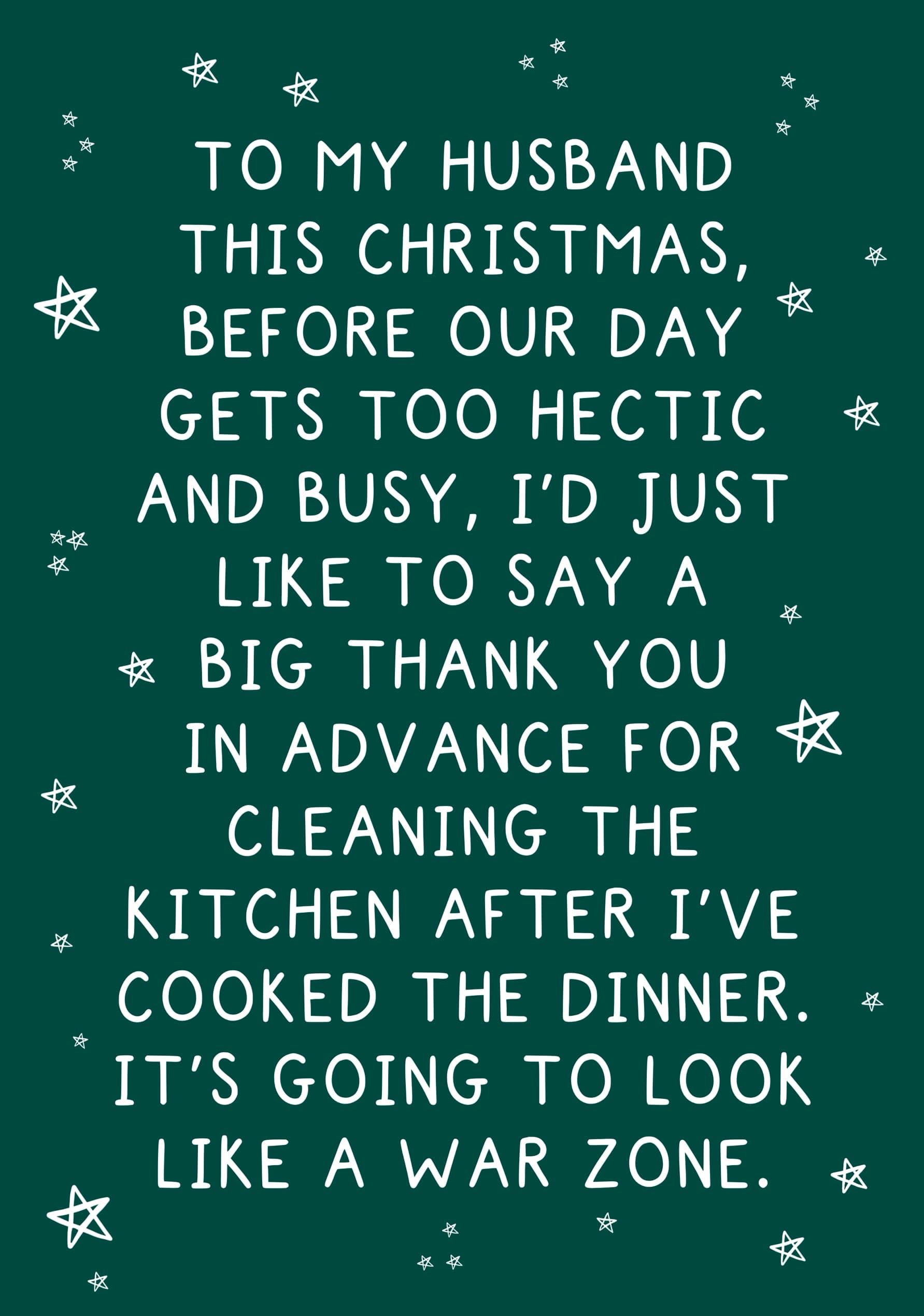 To My Husband This Christmas Card