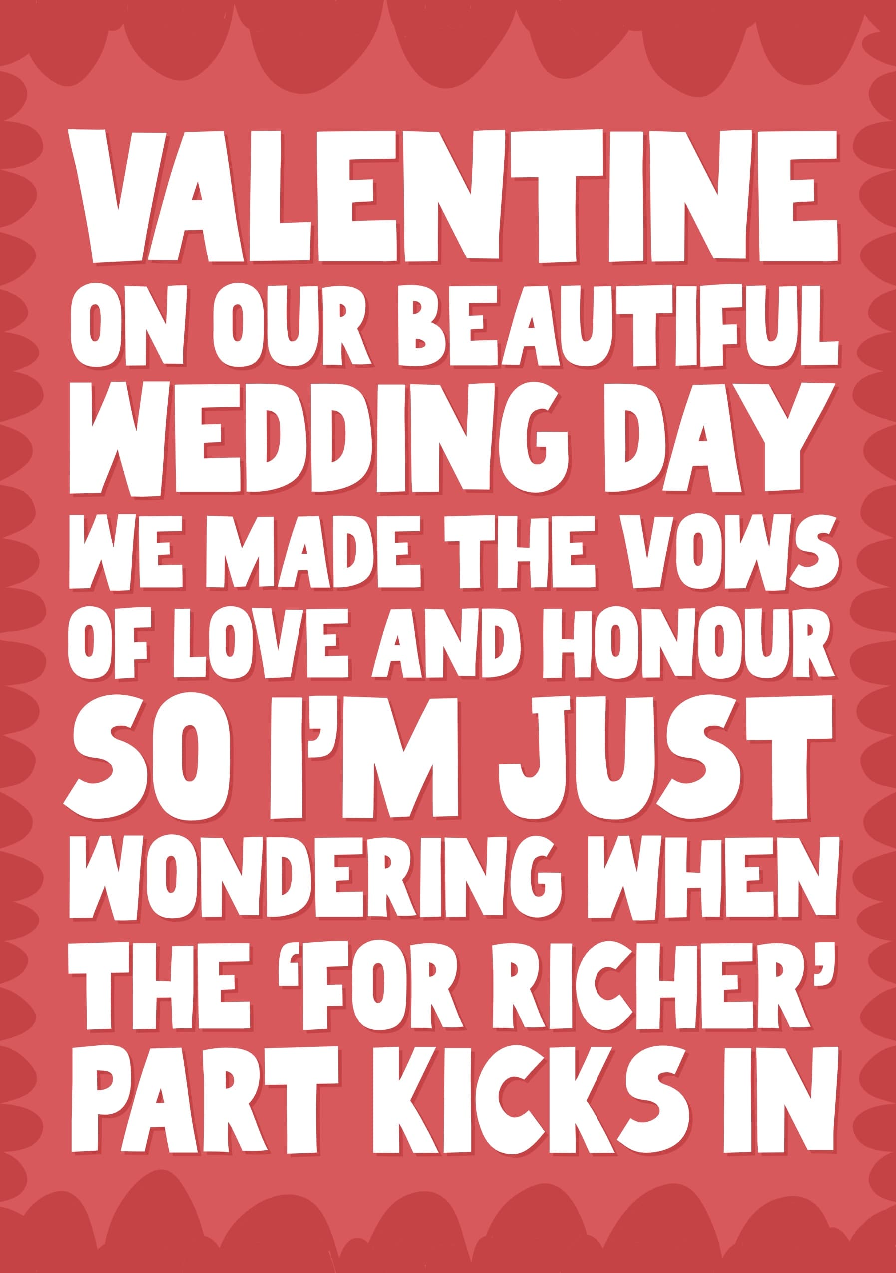 Wedding Day Valentine