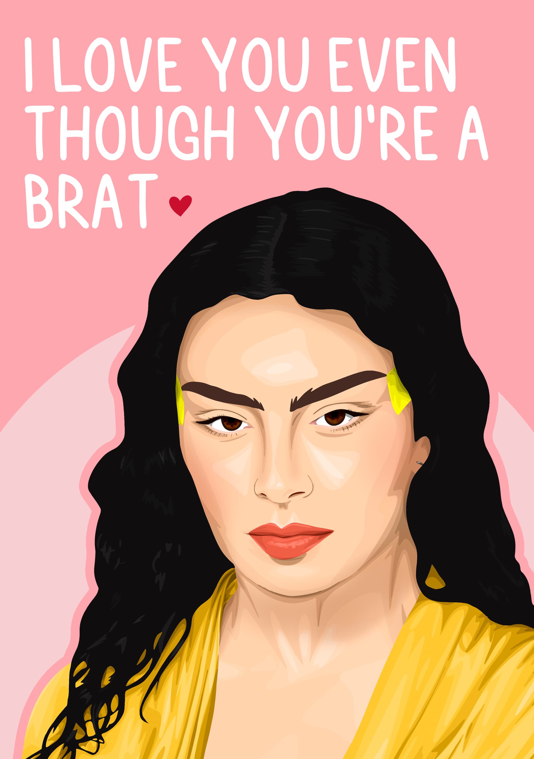 Brat Valentine's Day Card
