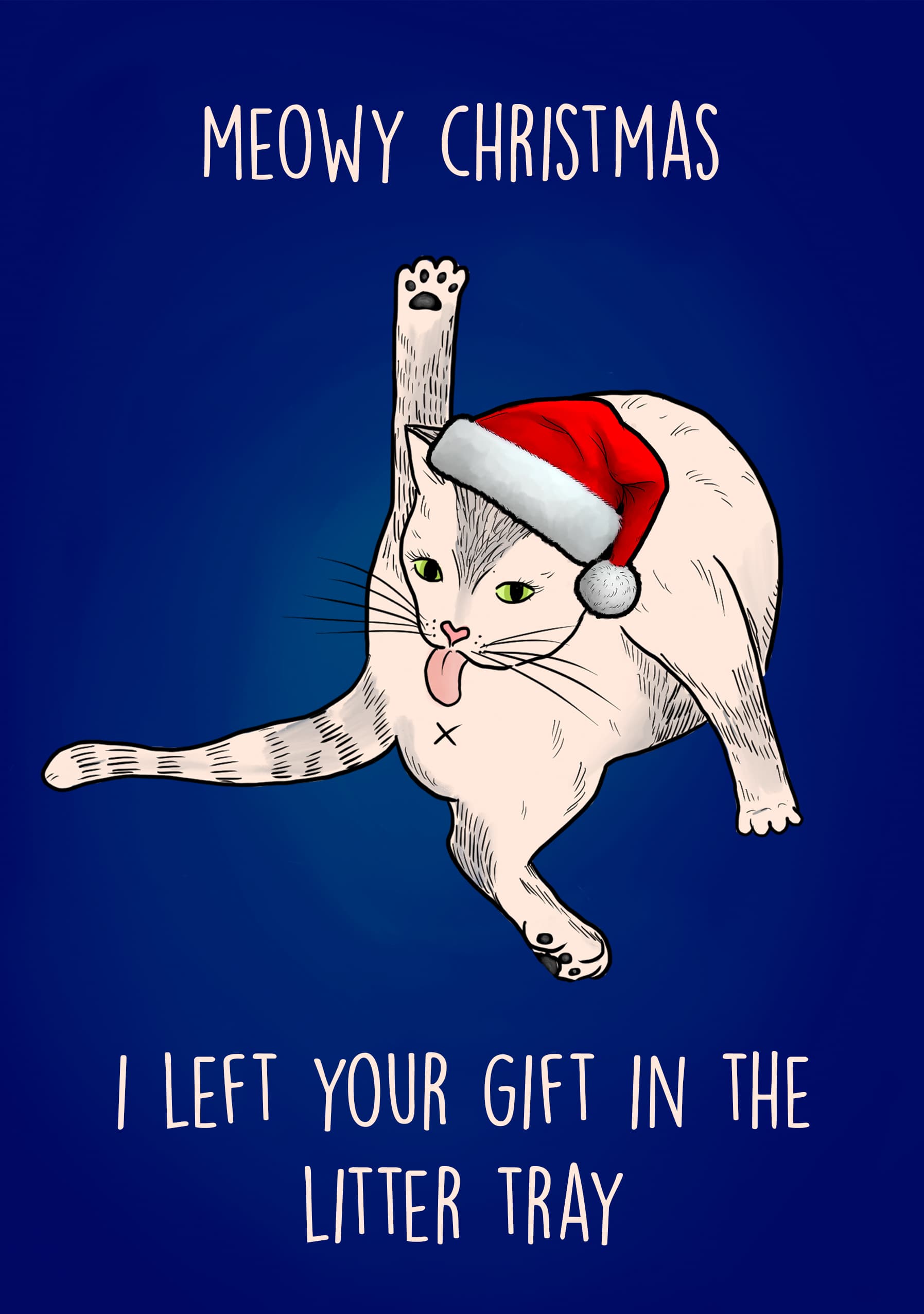 Meowy Christmas Litter Tray