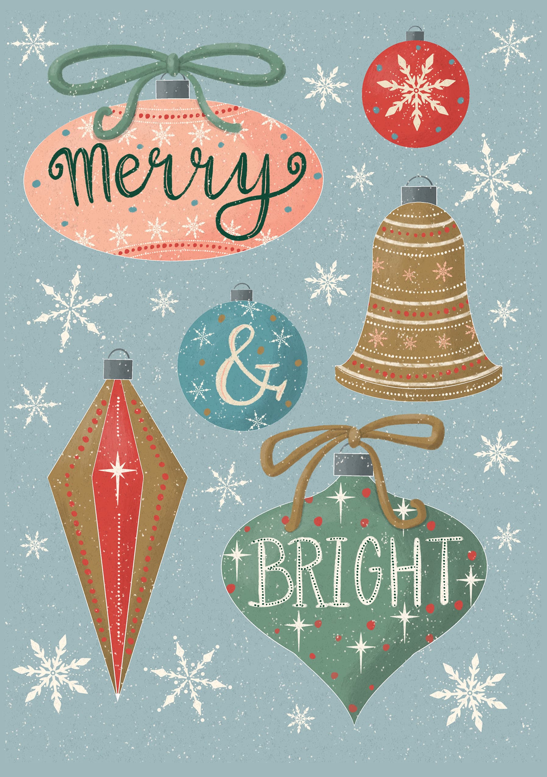 Merry & Bright Christmas Ornaments