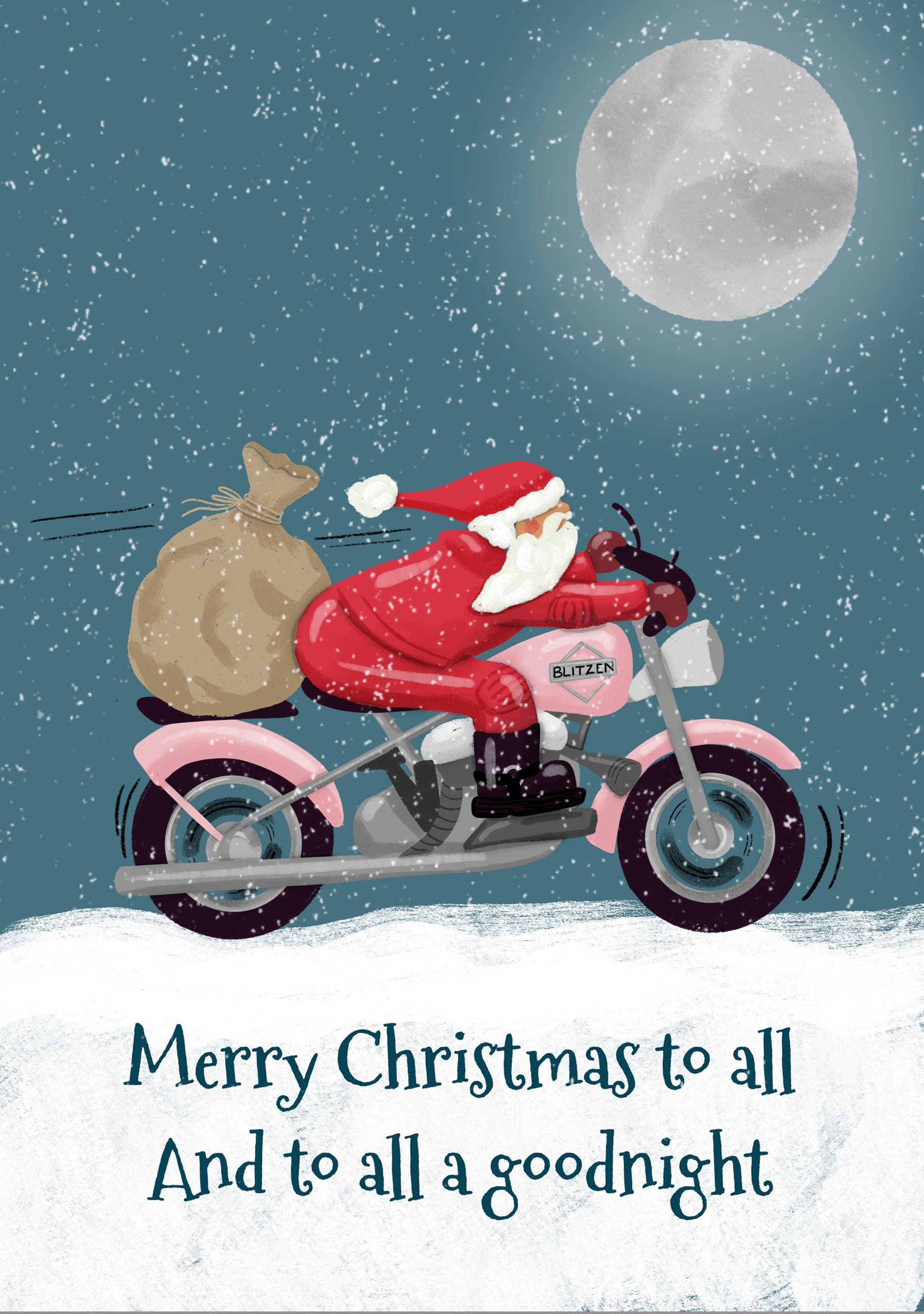 Santa on a Motorcycle