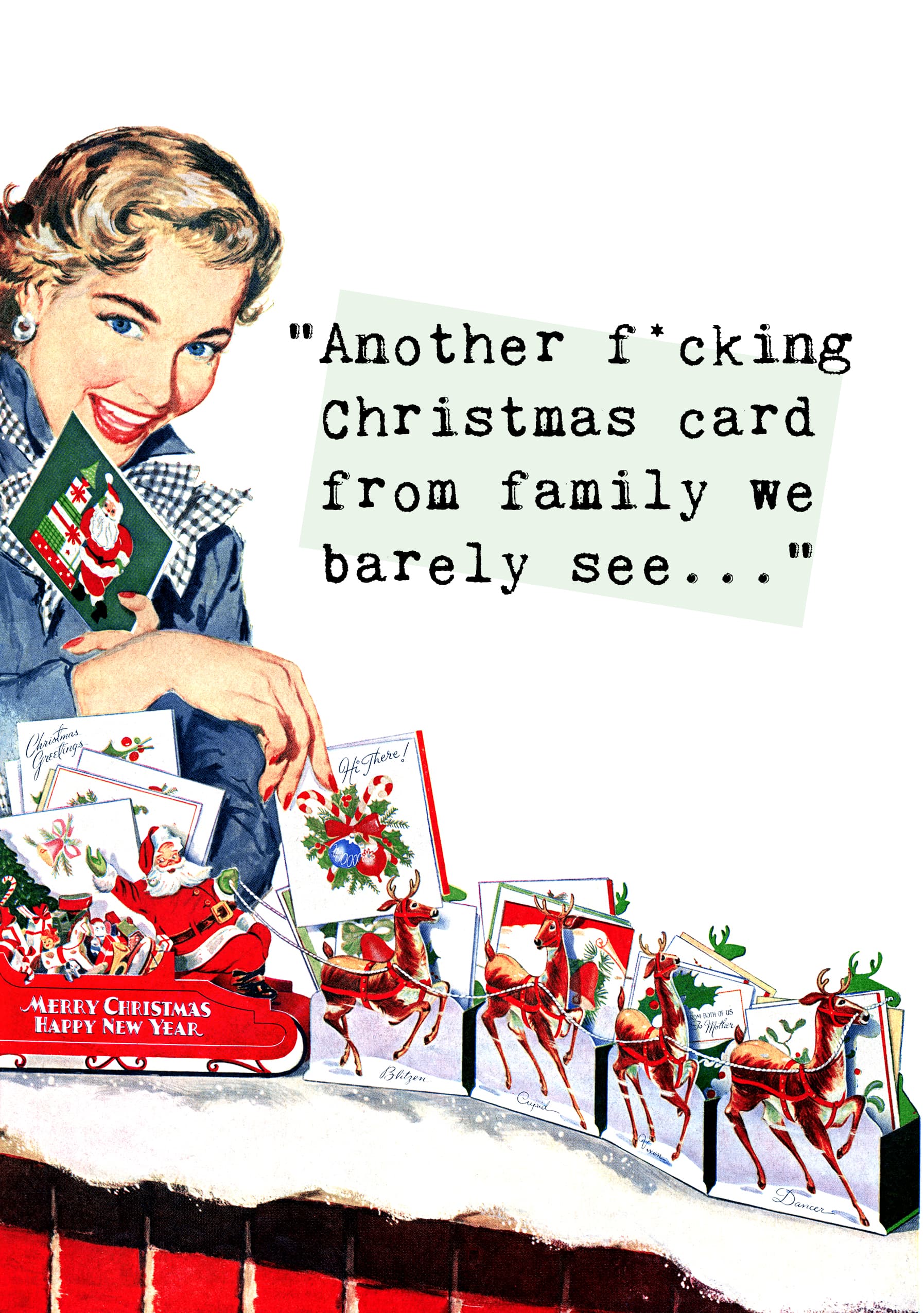 Relatable Retro Christmas Card