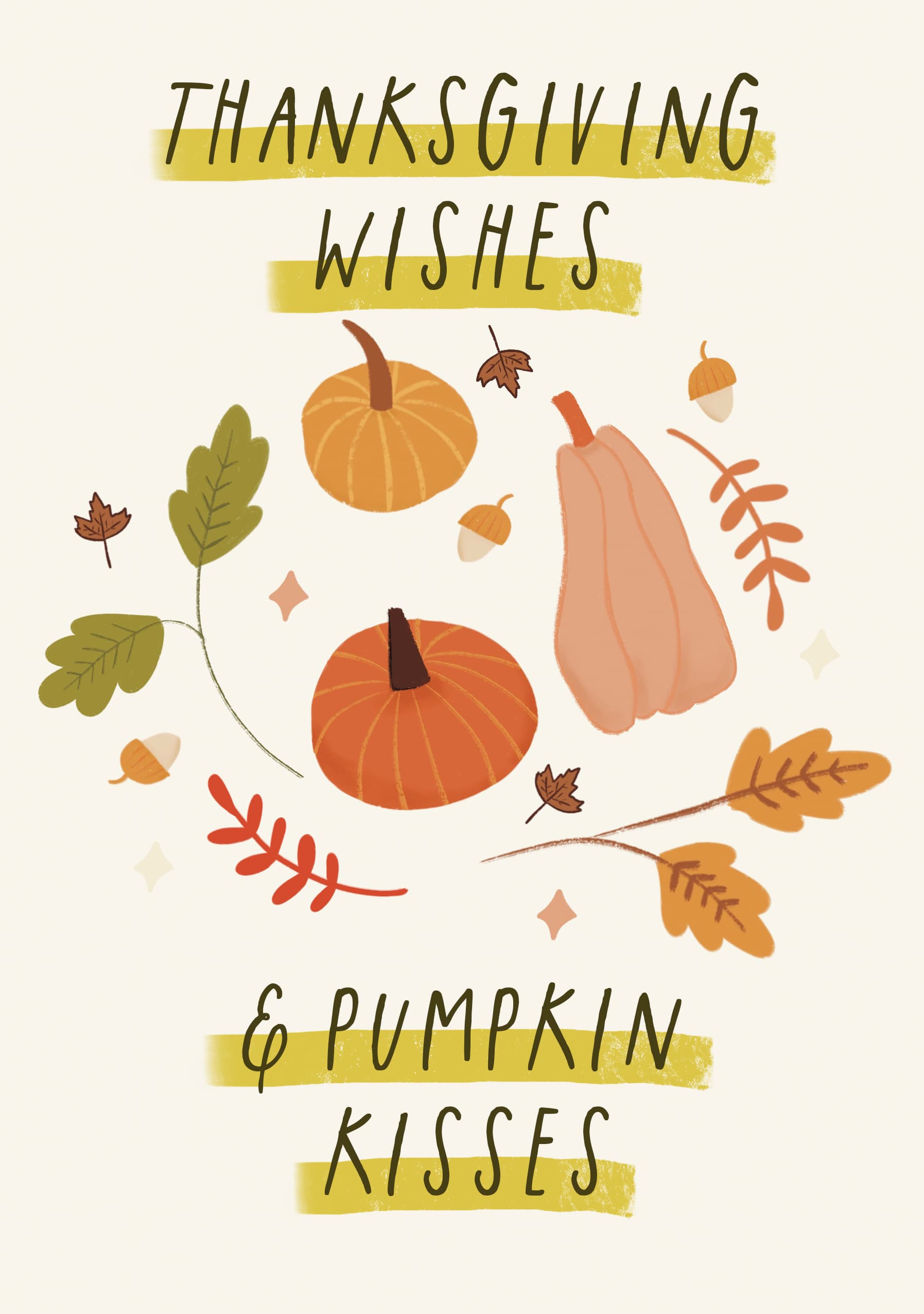 Thanksgiving Wishes and Pumpkin Kisses