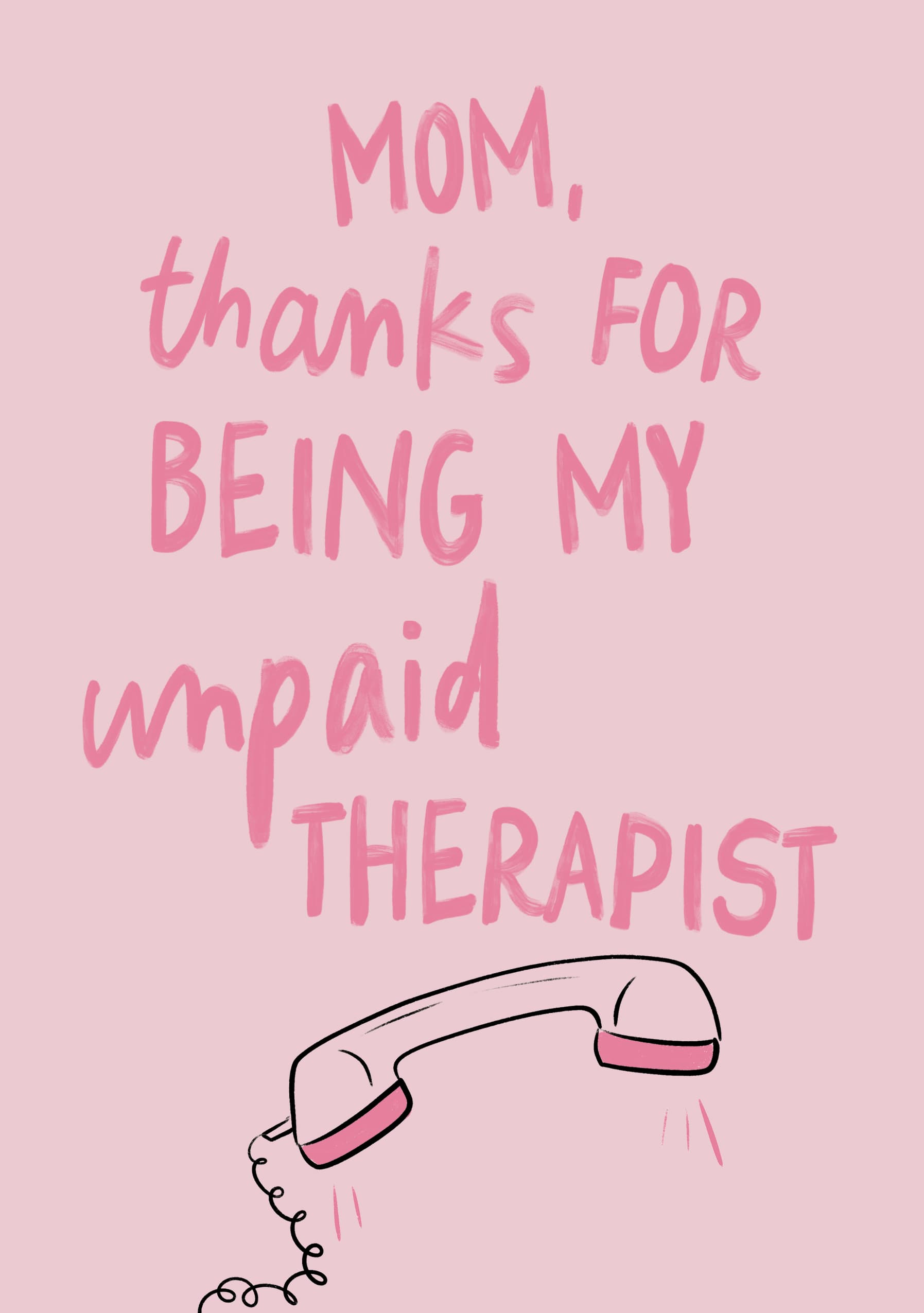 Unpaid Therapist Mom Card