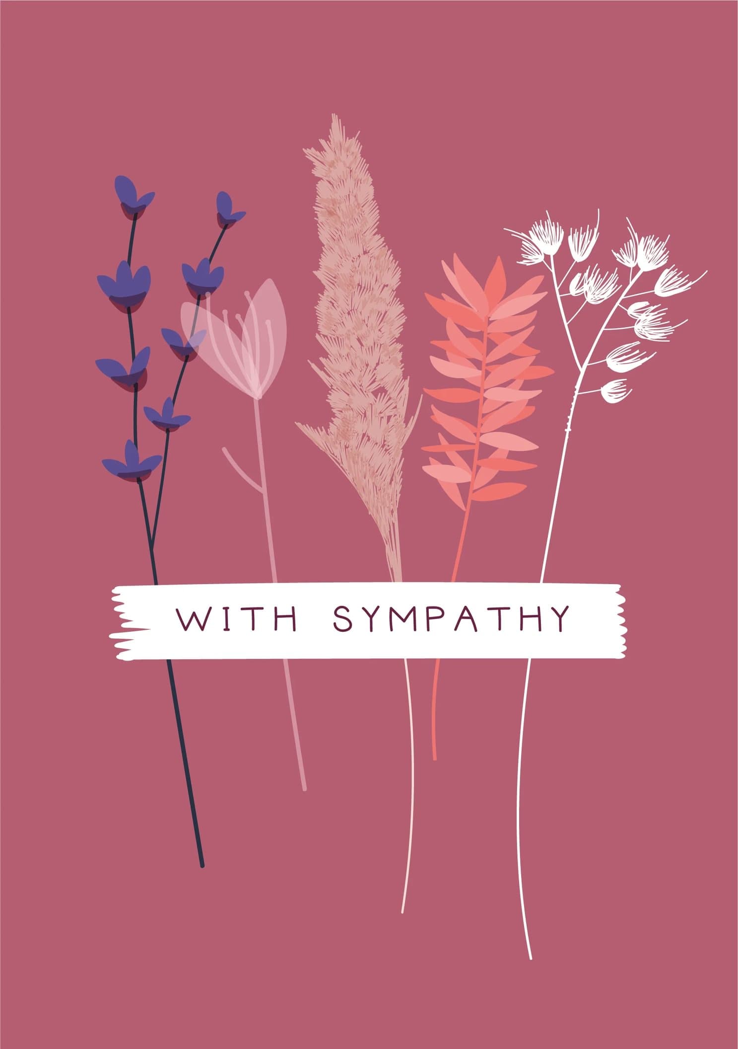Minimalist Floral Sympathy Card