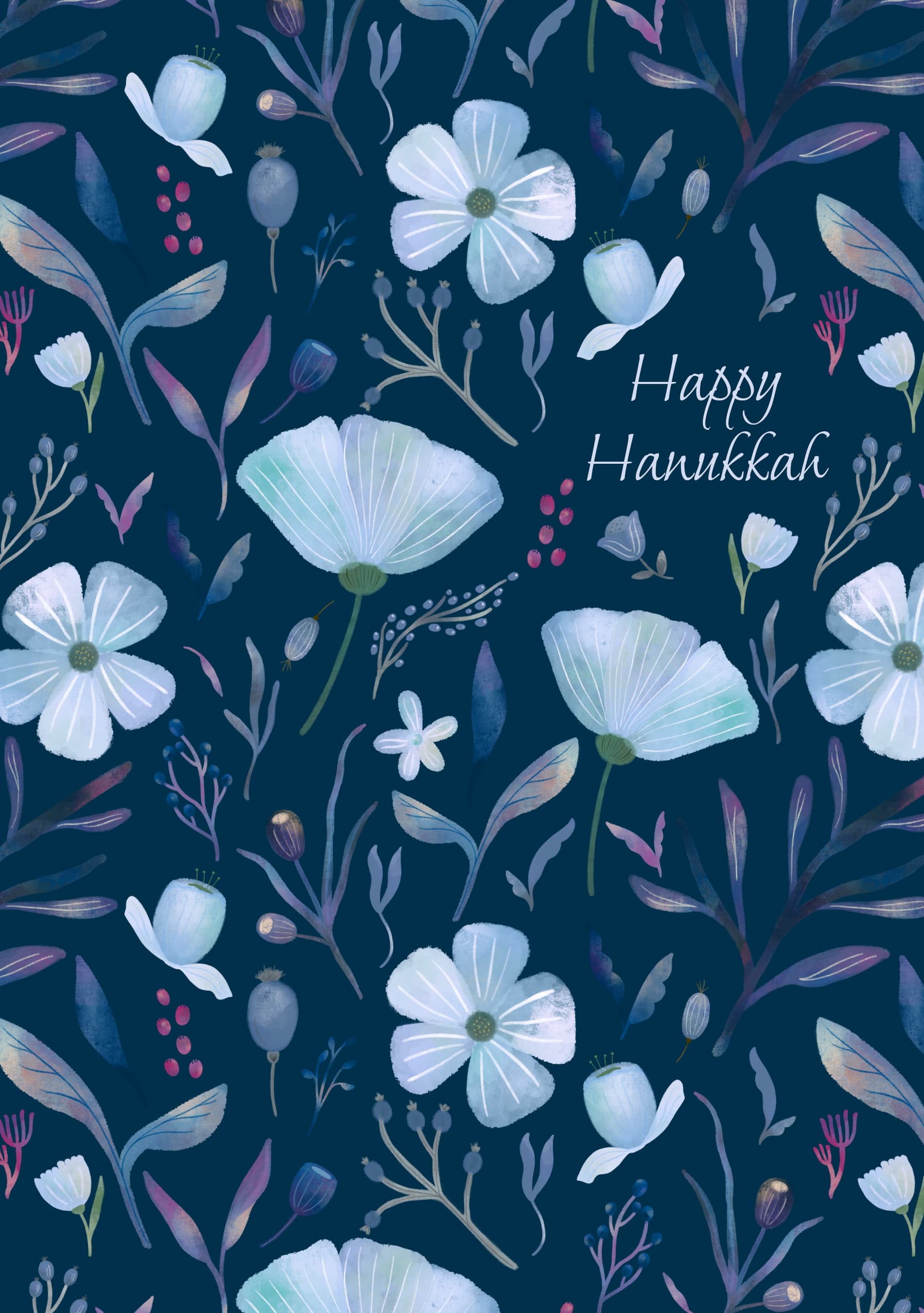 Botanical Happy Hanukkah