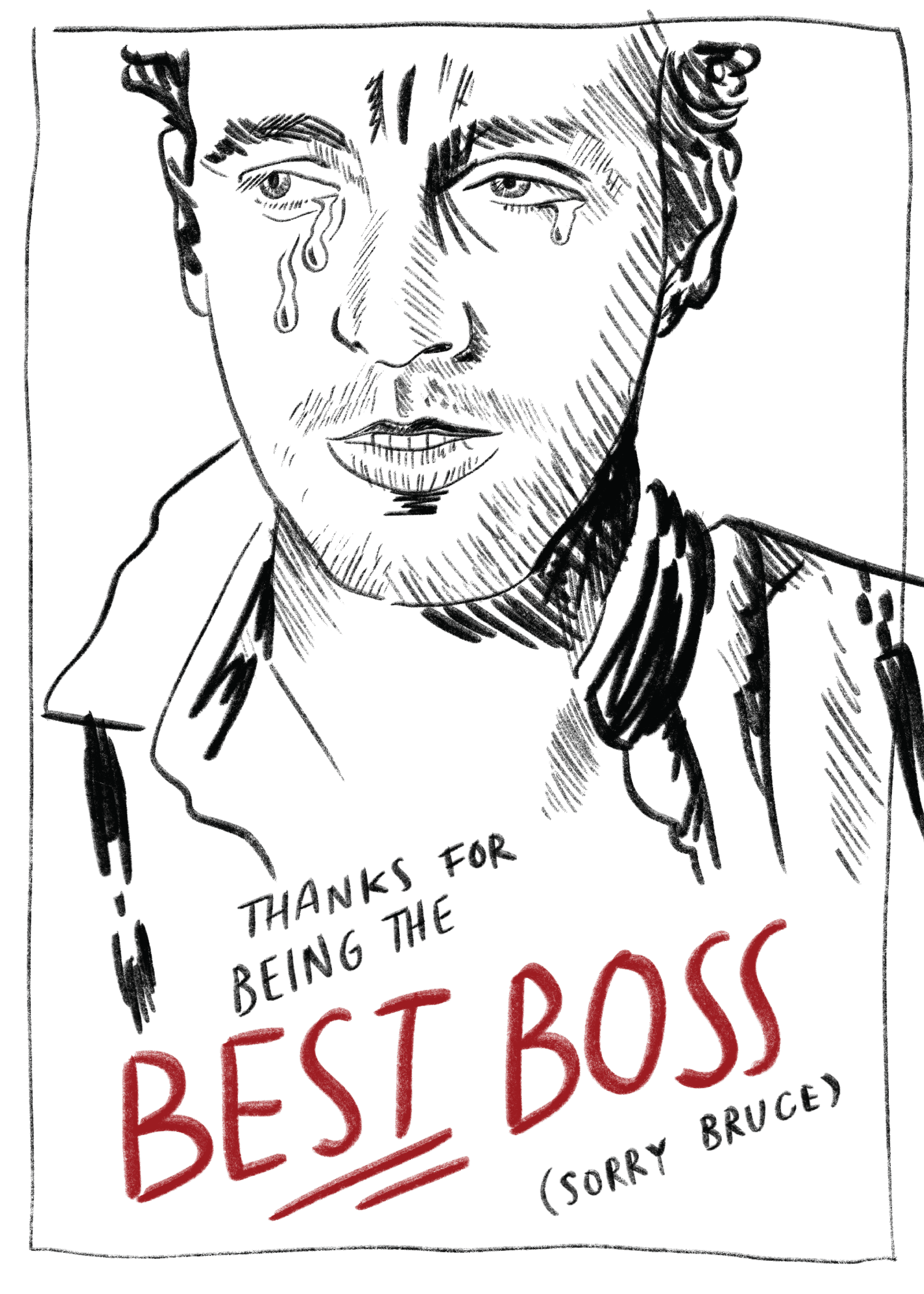 Thanks for Being the Best Boss (Sorry Bruce) Card