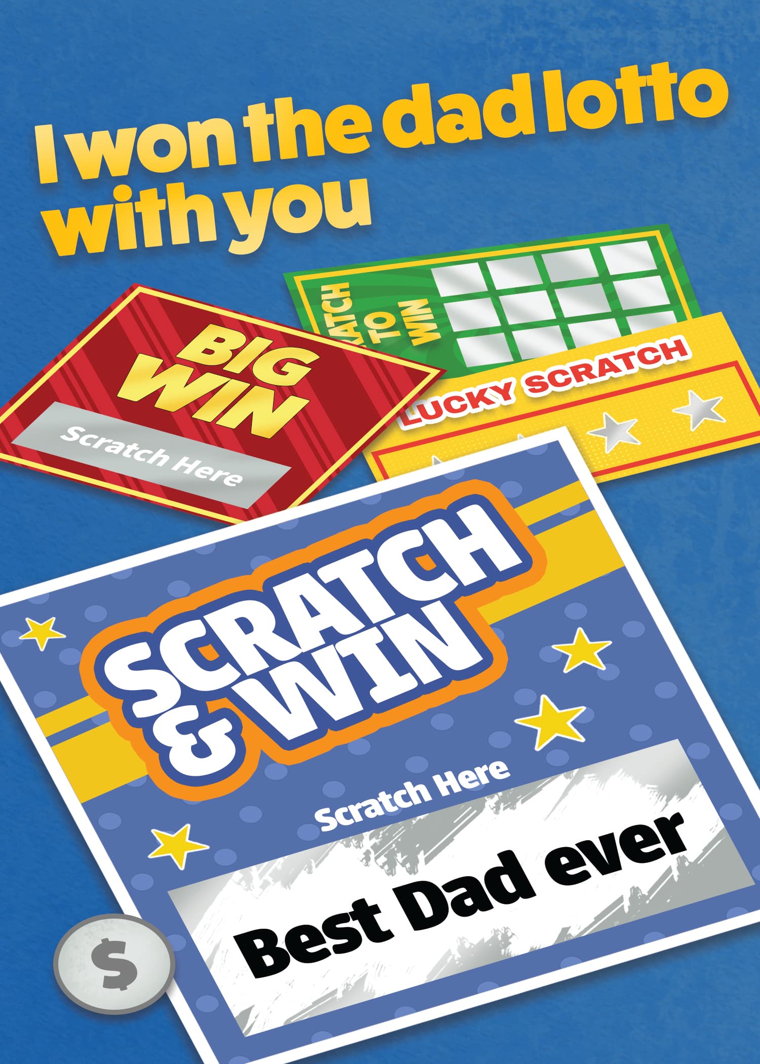 I Won the Dad Lotto Card