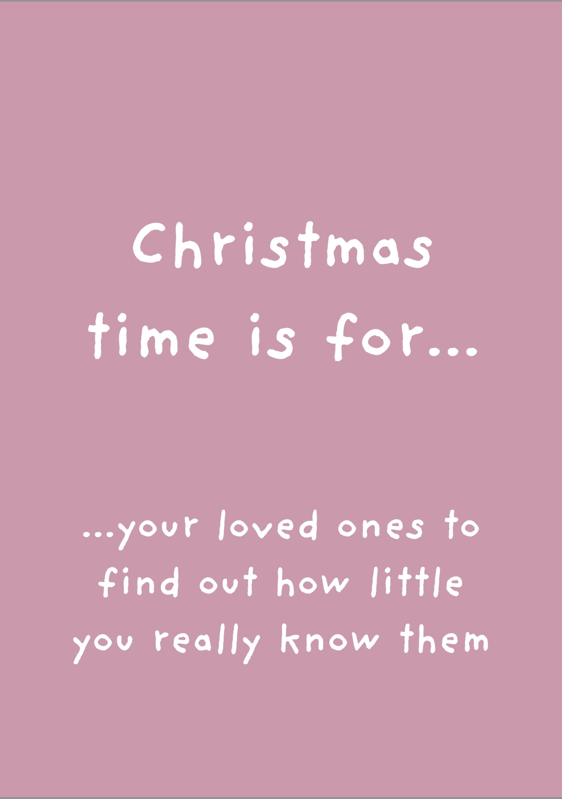 Christmas Time Is For…