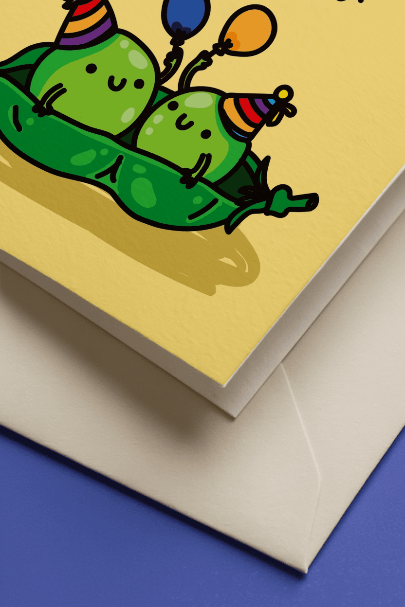 Wishing You a Very Hap-pea Birthday mockup 3