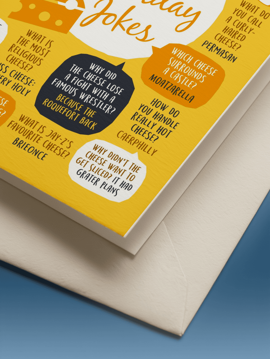 Cheesy Birthday Jokes mockup 3