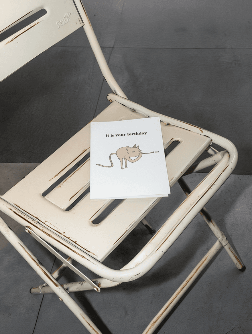 Toot Birthday Card mockup 2