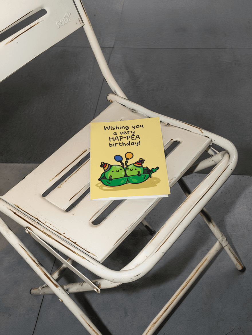 Wishing You a Very Hap-pea Birthday mockup 2