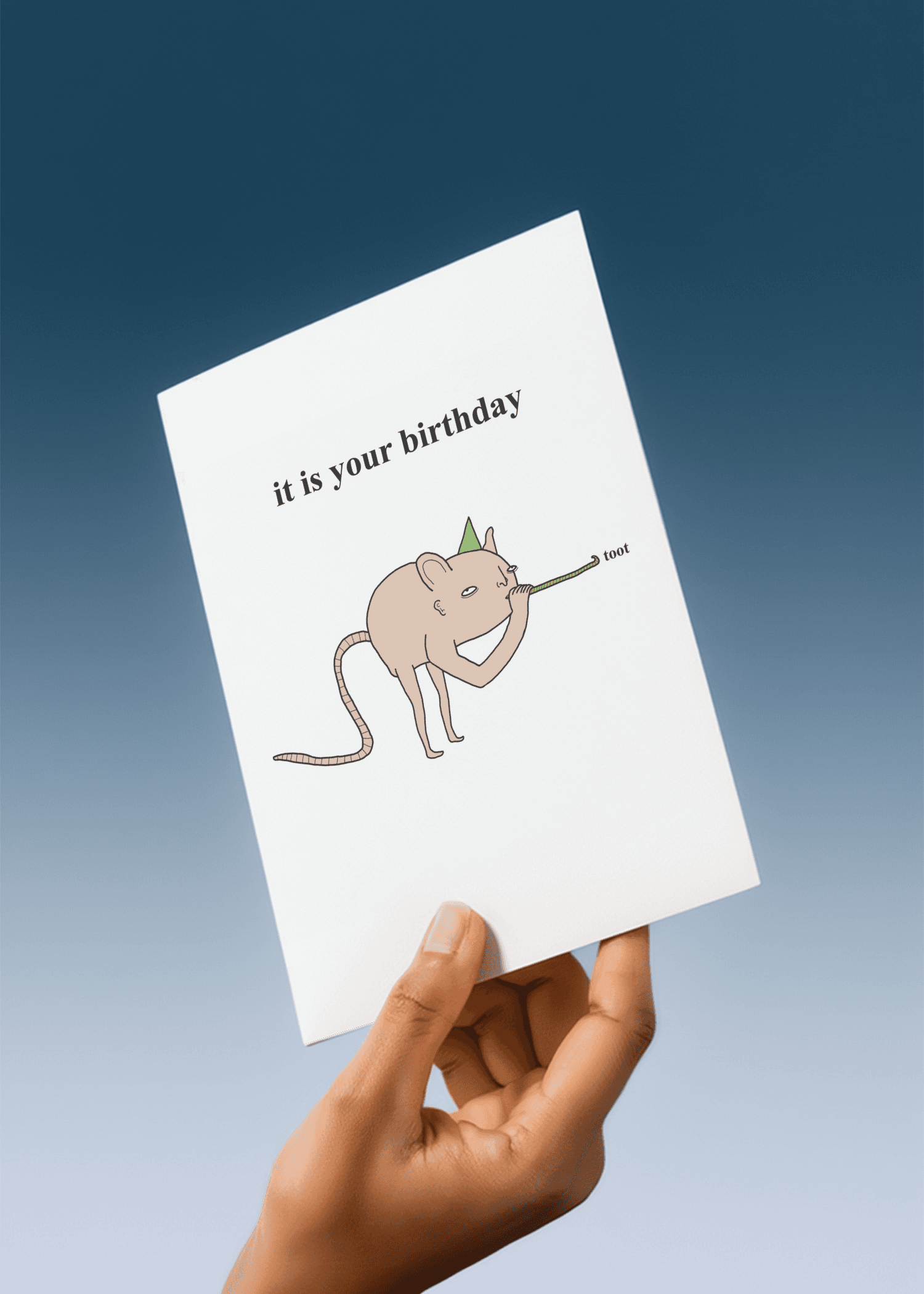 Toot Birthday Card mockup 4