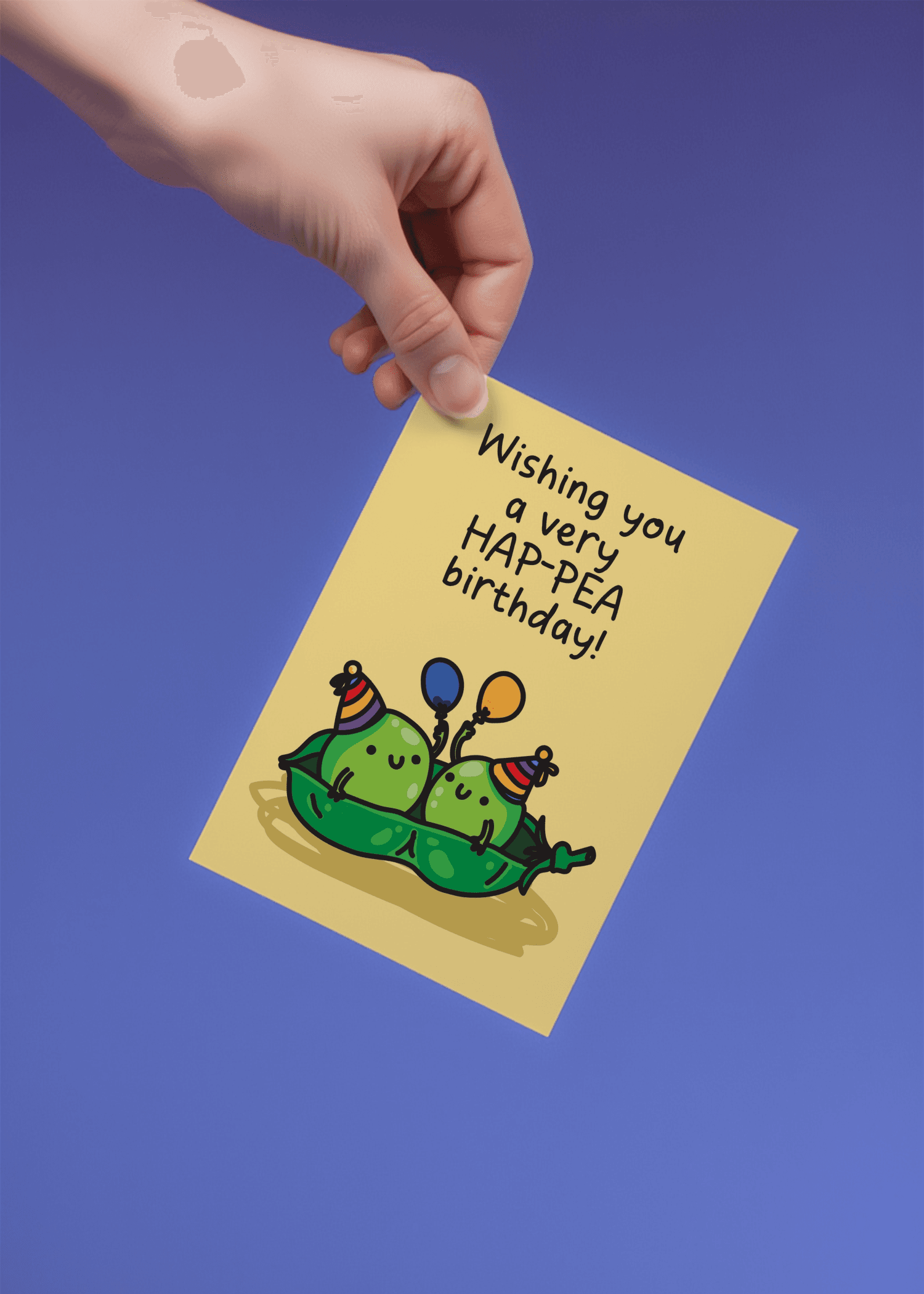 Wishing You a Very Hap-pea Birthday mockup 4