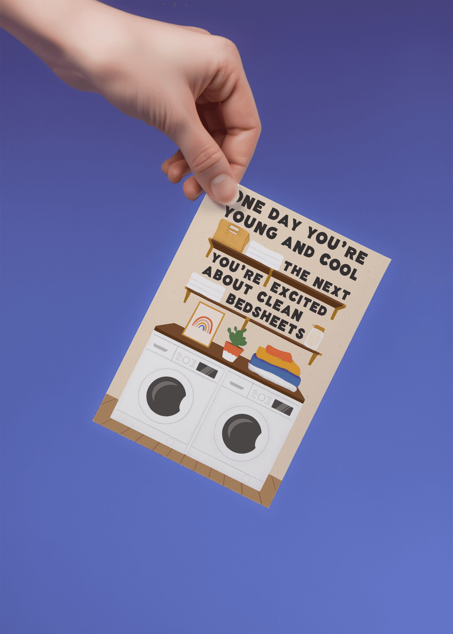 One Day You're Young and Cool - Bedsheets mockup 4