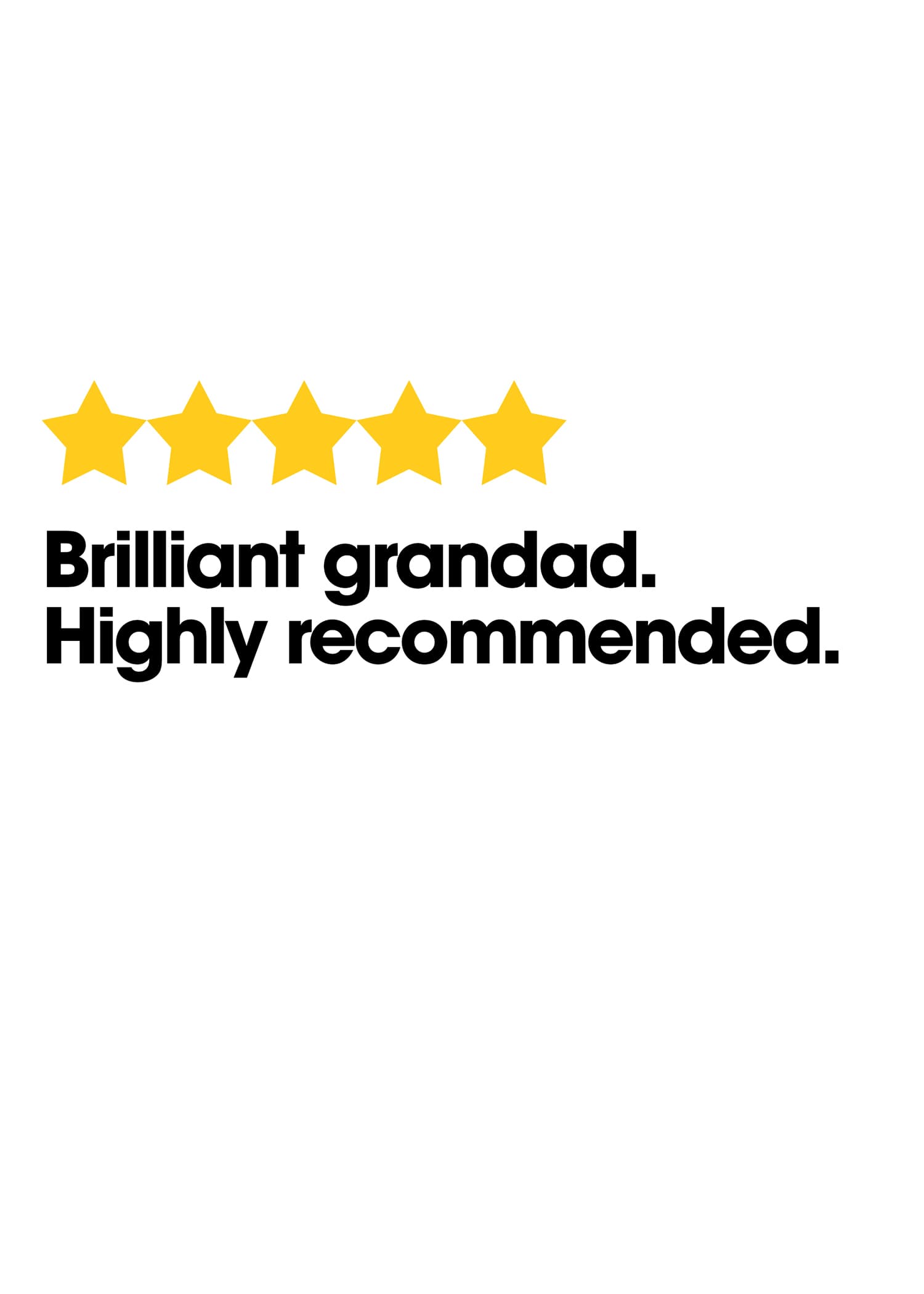 Five-Star Grandad Card