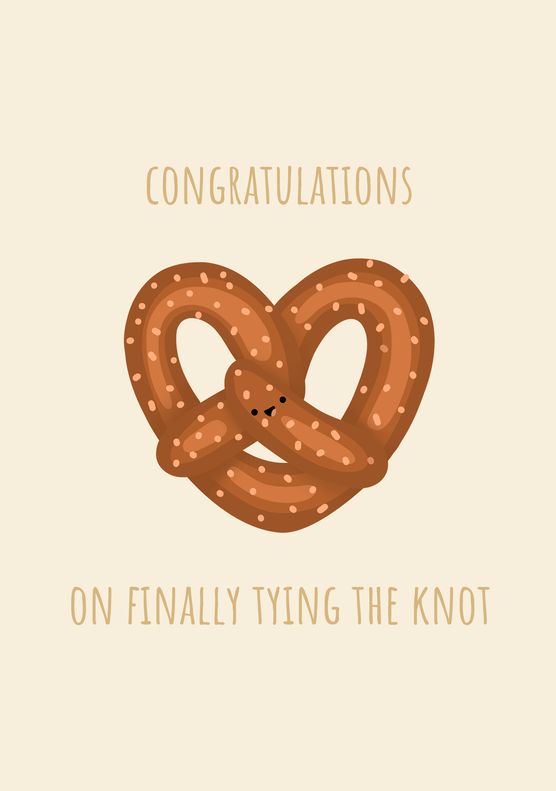 Tying the Knot Pretzel Card