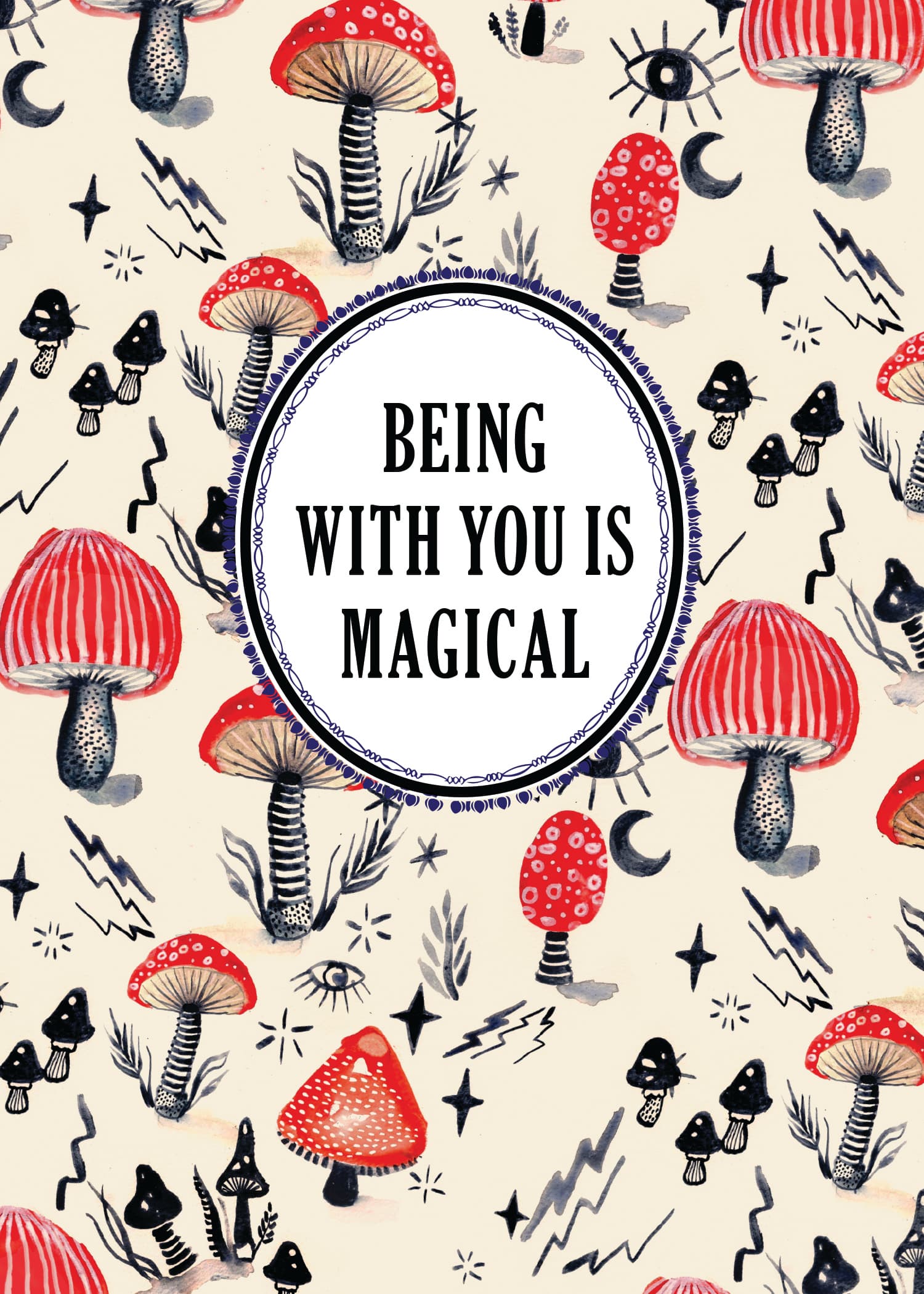 Magical Love Mushrooms Card