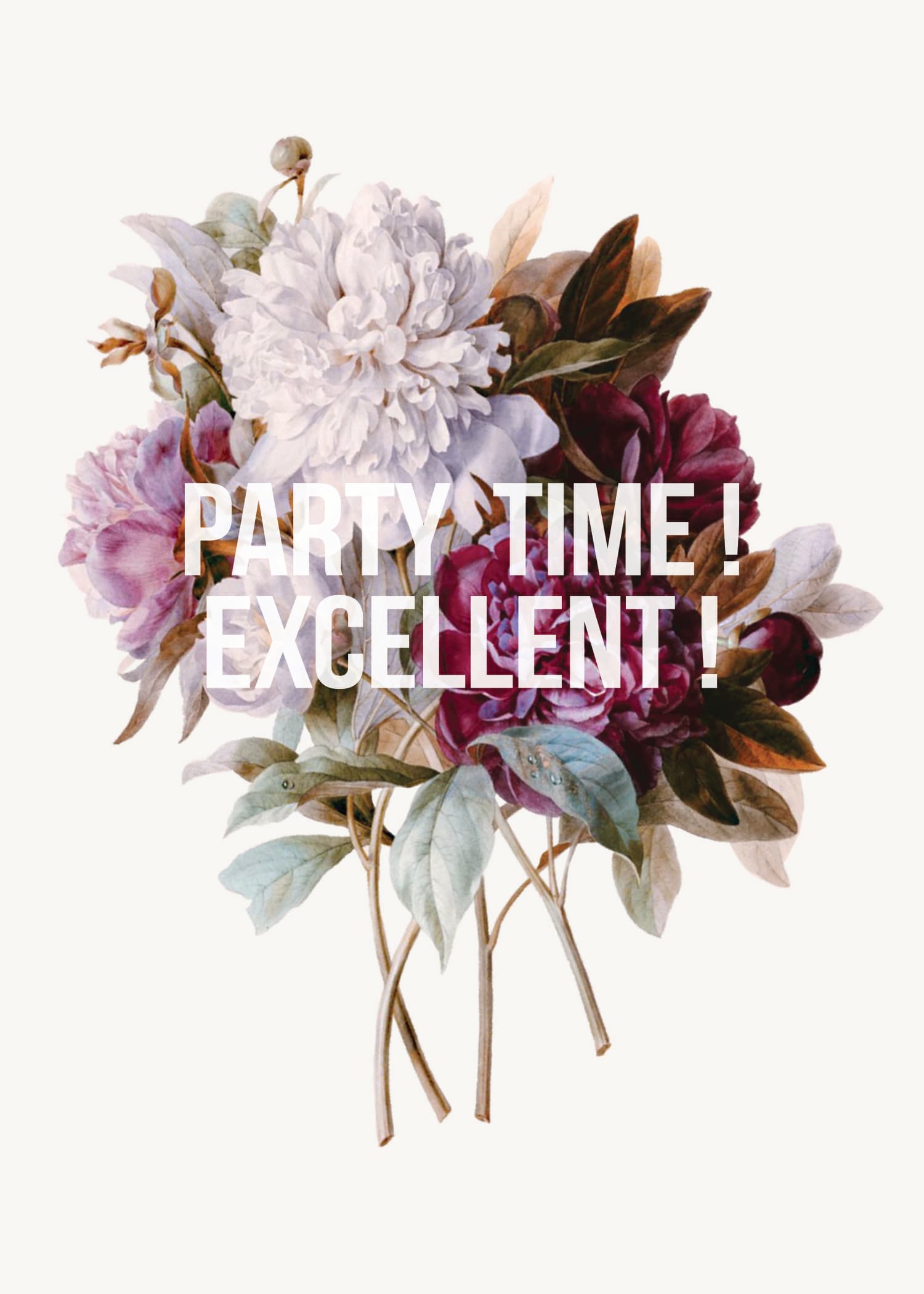 Party Time Floral Celebration Card