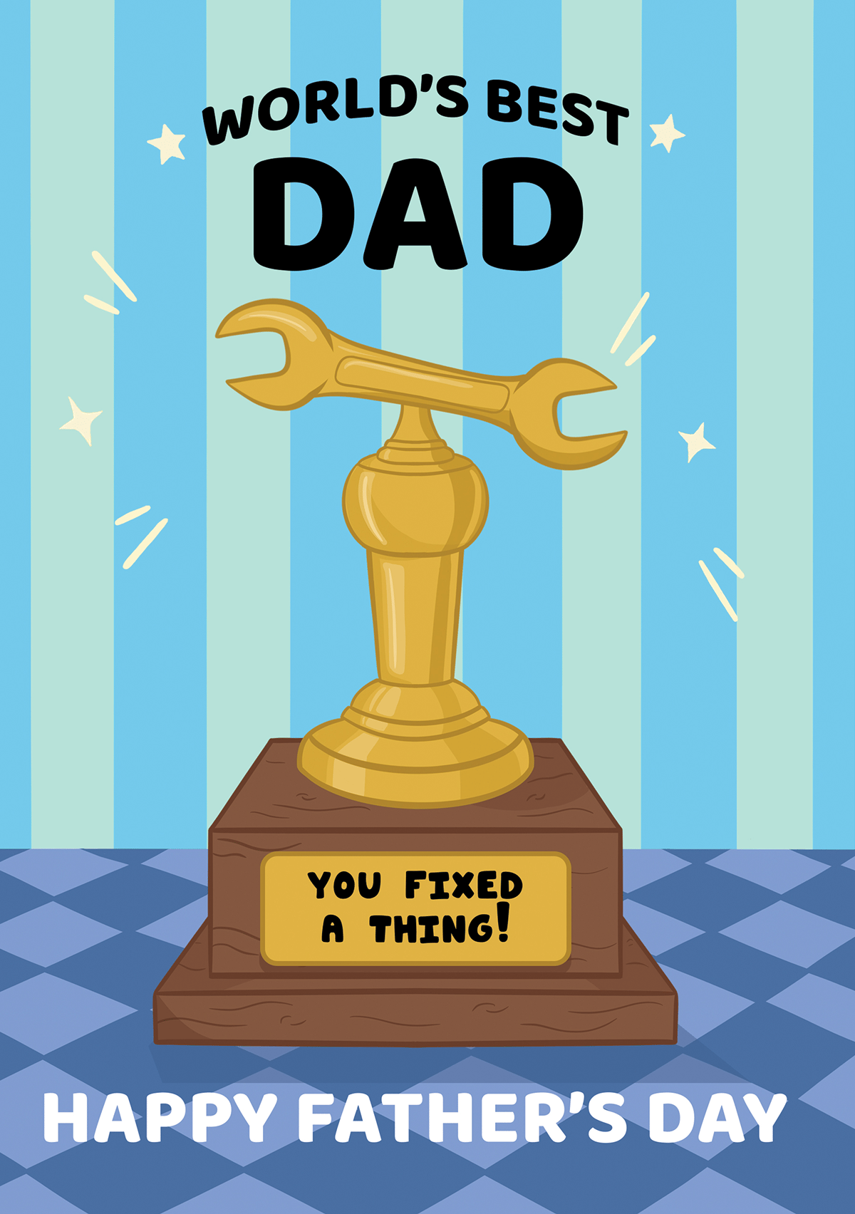 You Fixed a Thing! Trophy Card