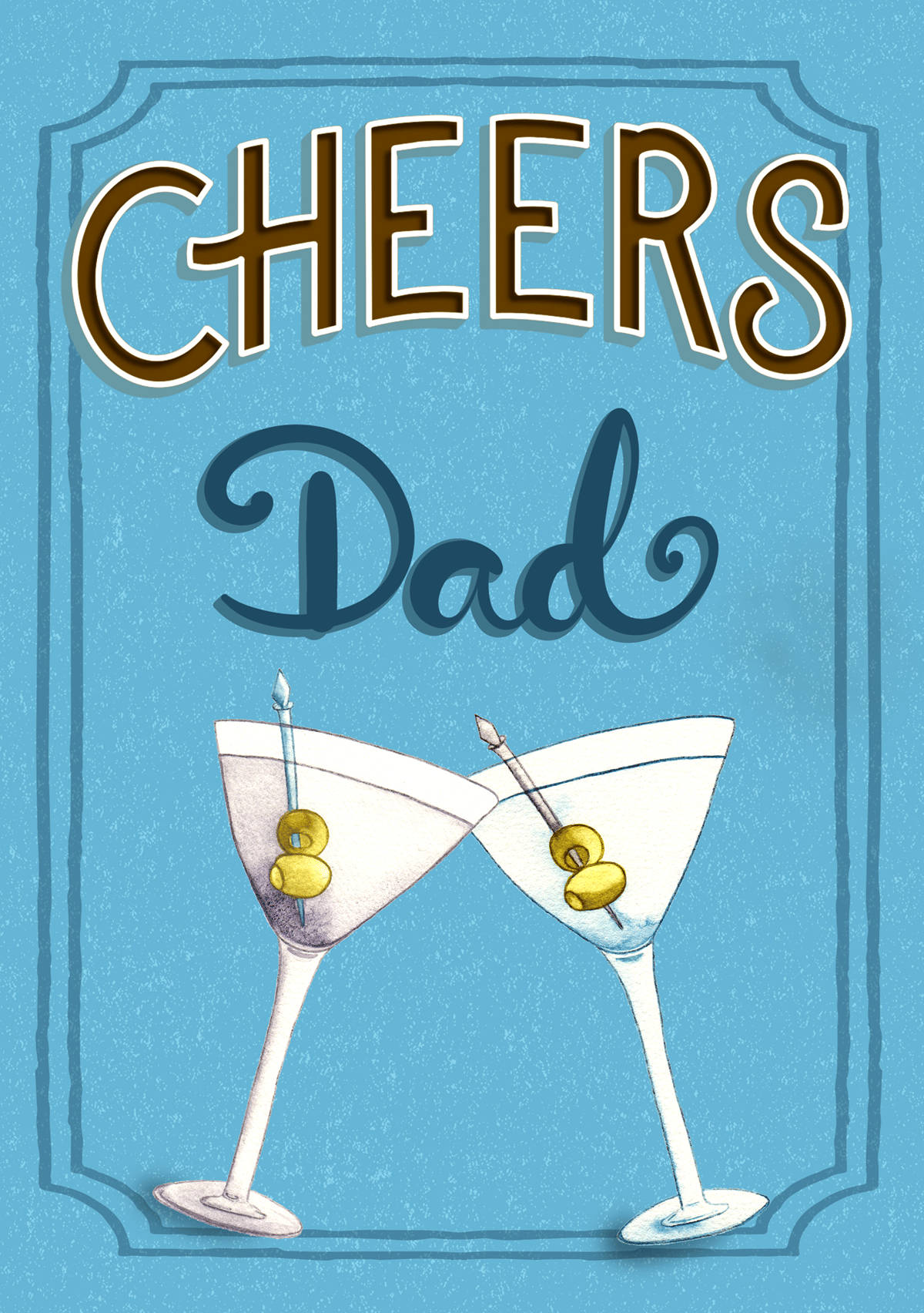 Cheers Dad Martini Card