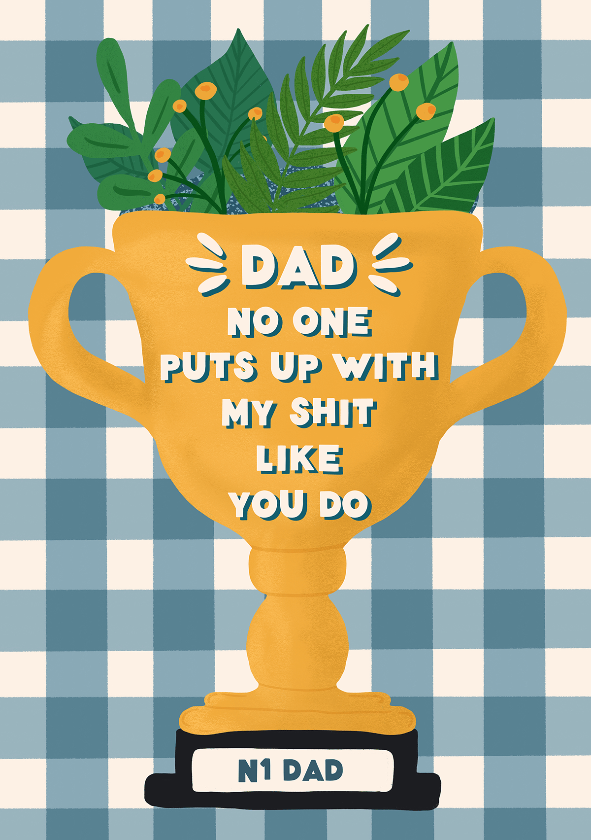 Funny Dad Trophy Card