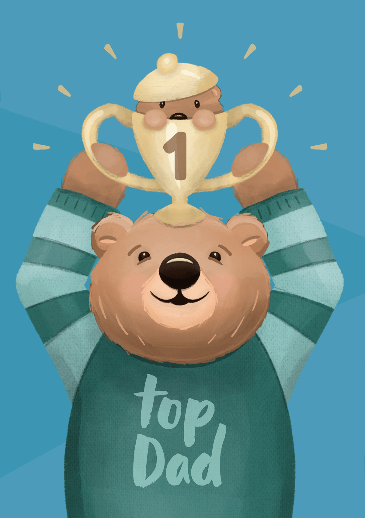 Top Dad Bear Trophy