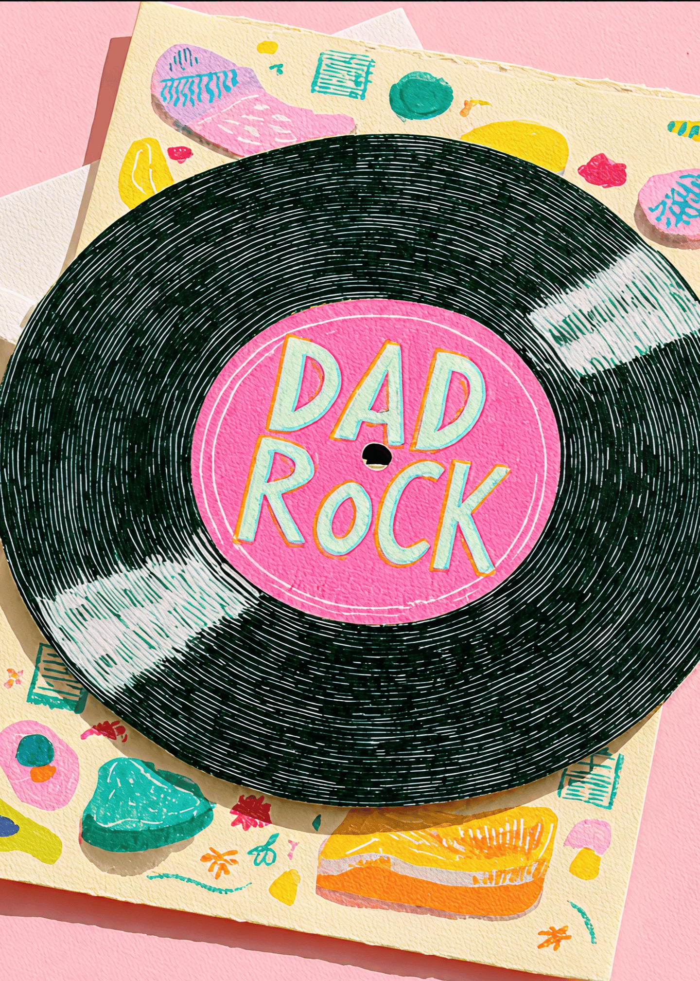 Dad Rock Vinyl Card