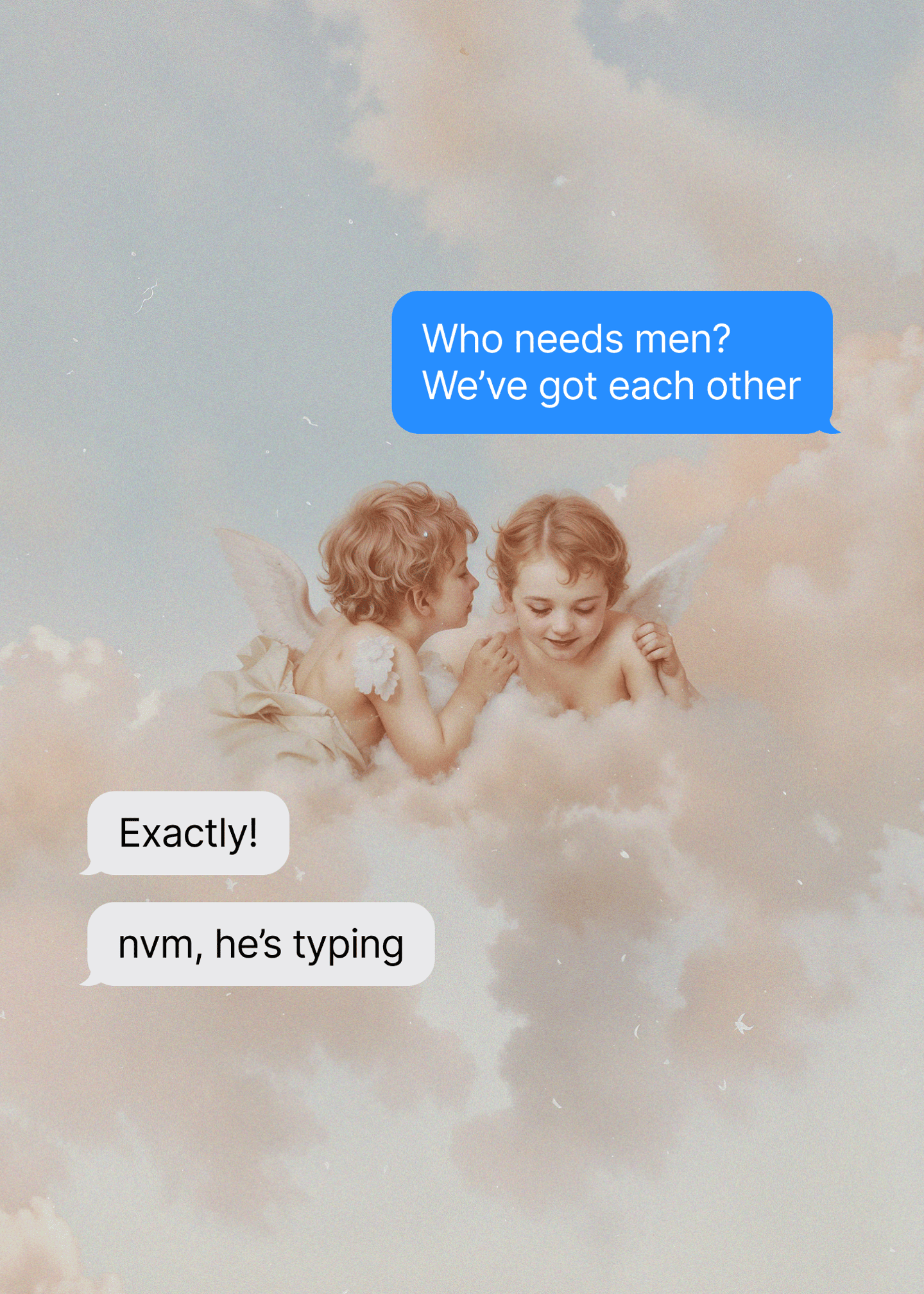 Typing Angel Situationship Card
