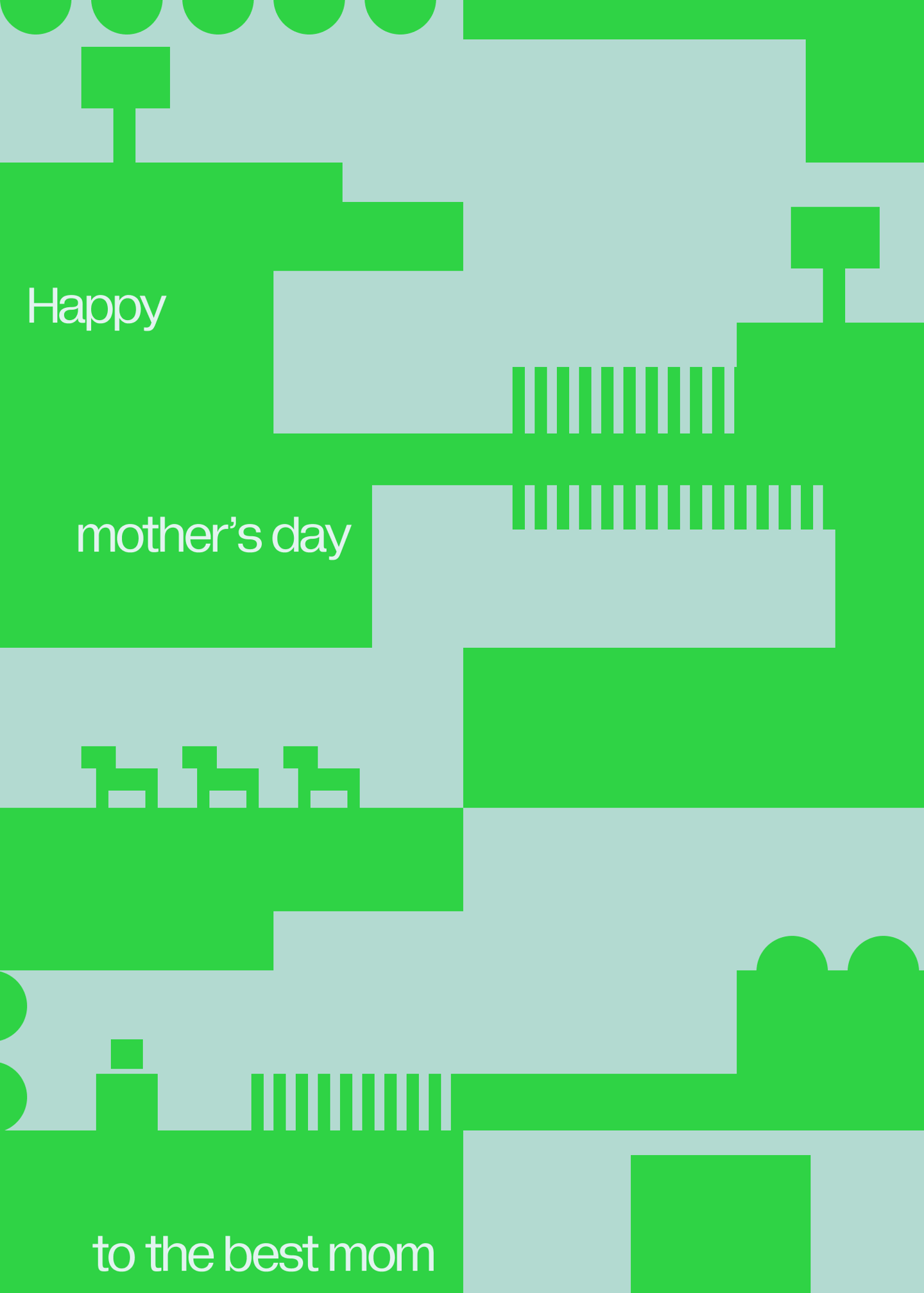 Best Mom Block City Card