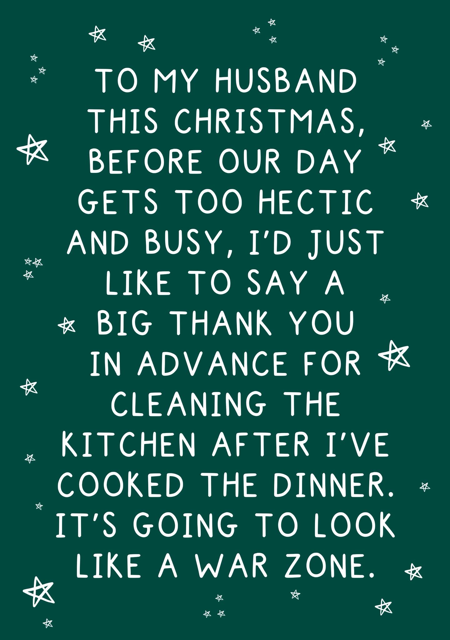 To My Husband This Christmas Card