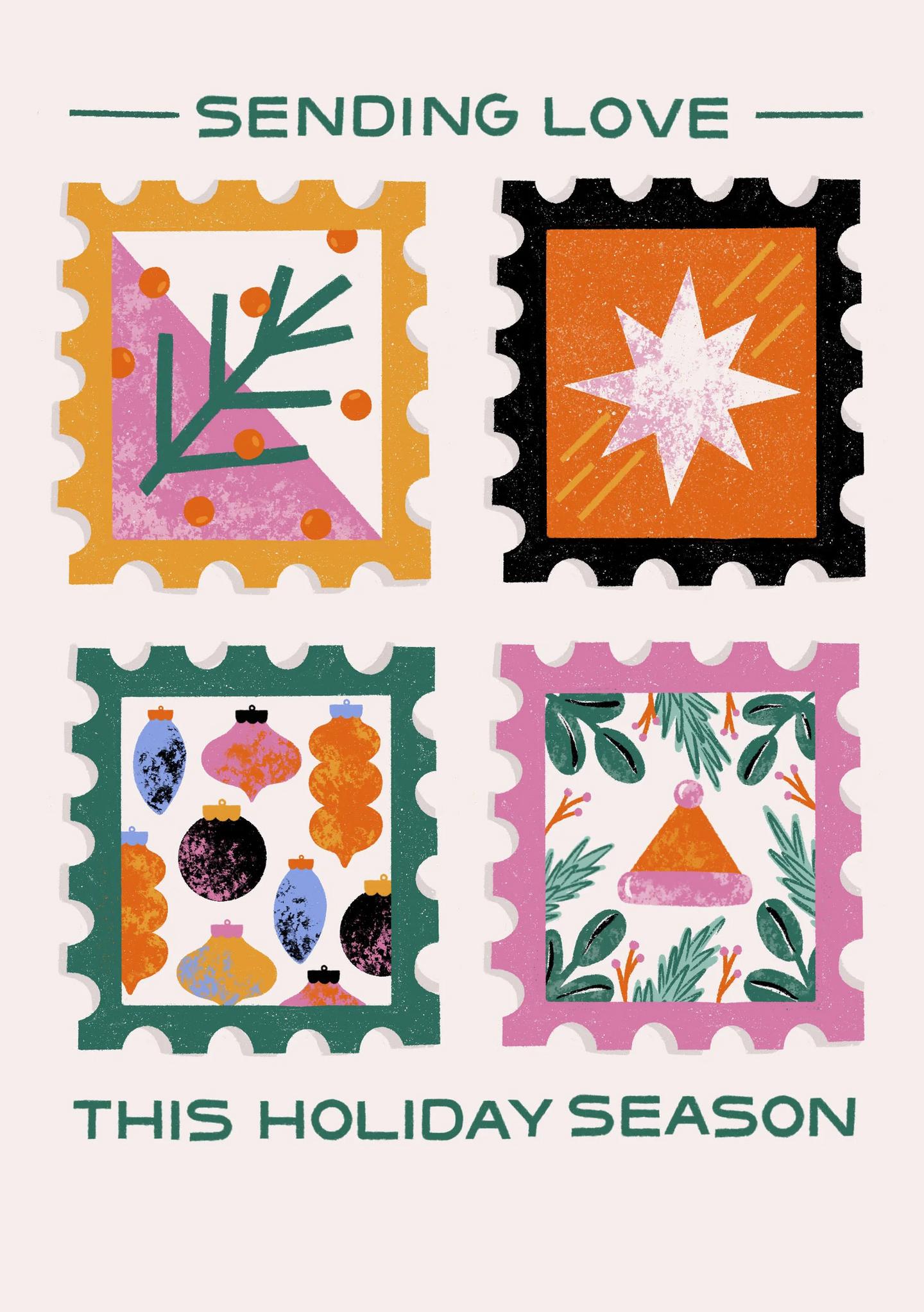 Holiday Stamps Card