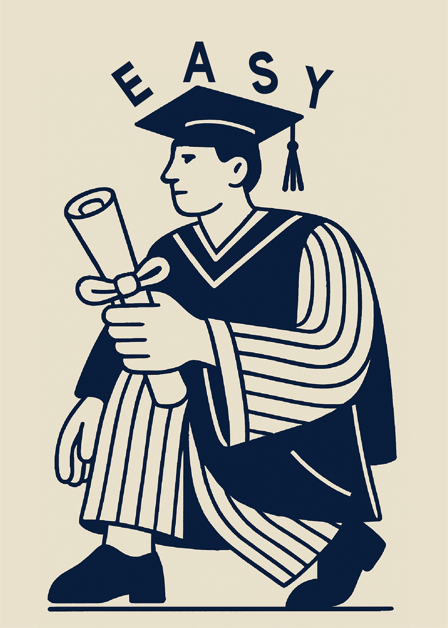 Easy Grad Victory Pose Card