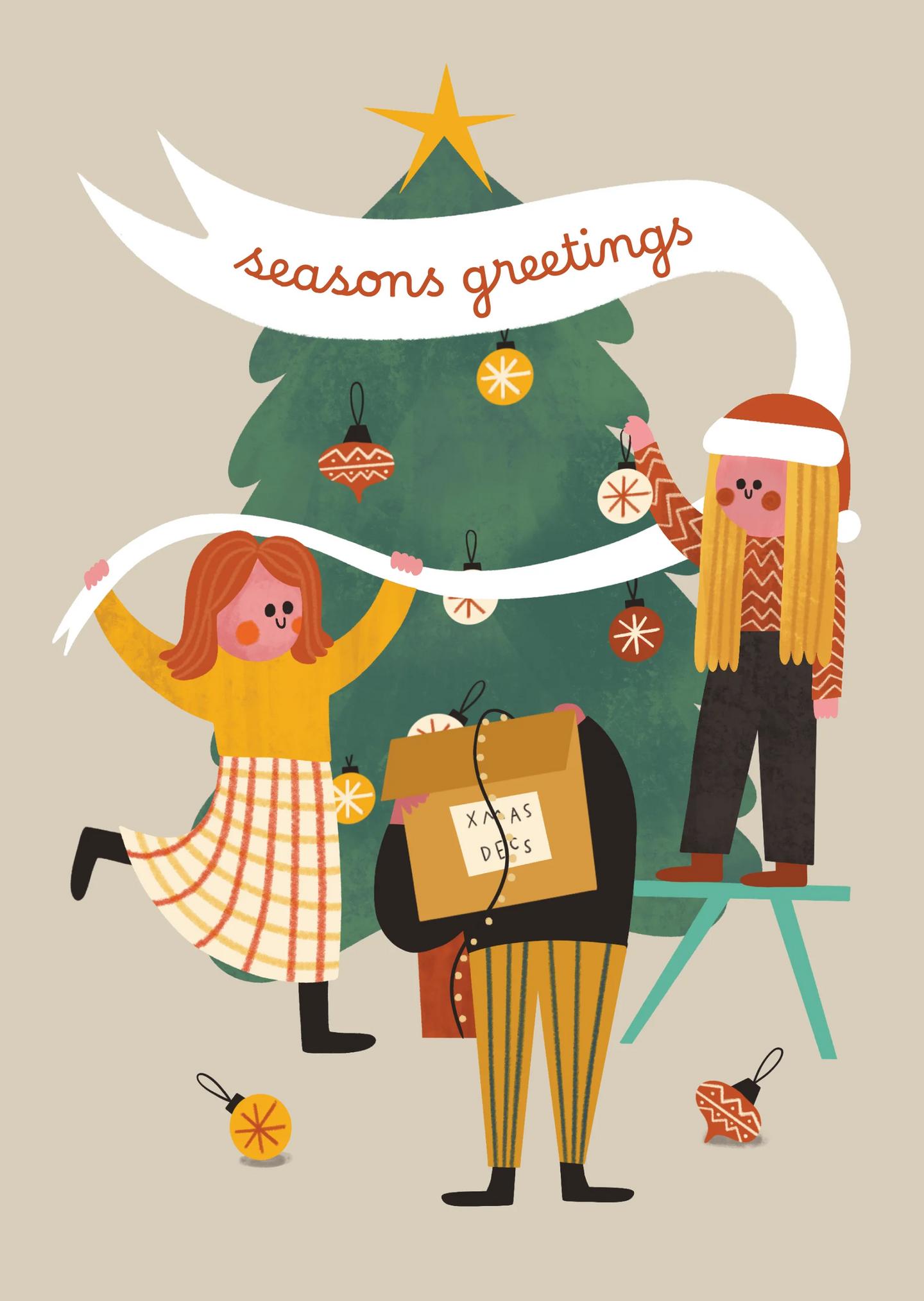 Season’s Greetings Decoration Card