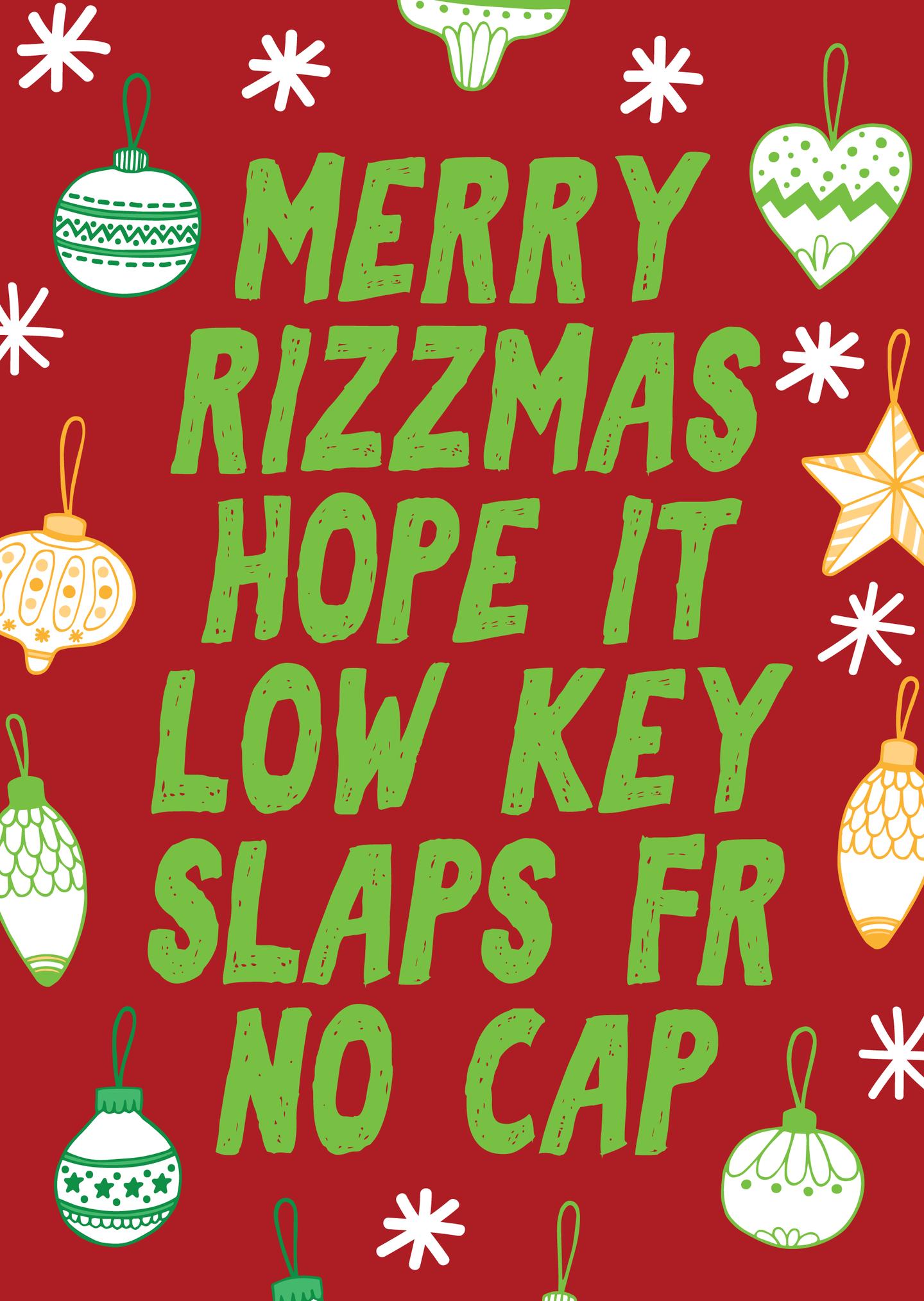 Merry Rizzmas Funny Card