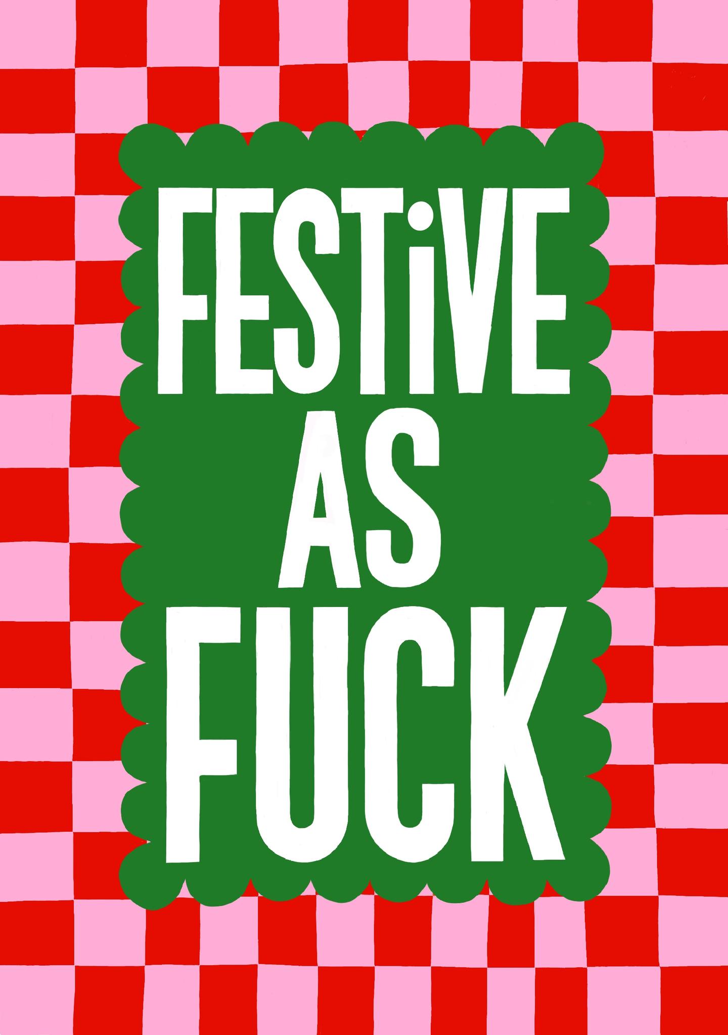 Festive As F*** Christmas Card
