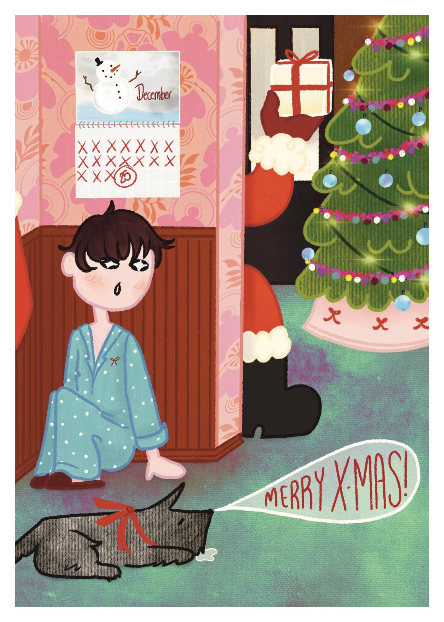 Snotty Merry Xmas Card