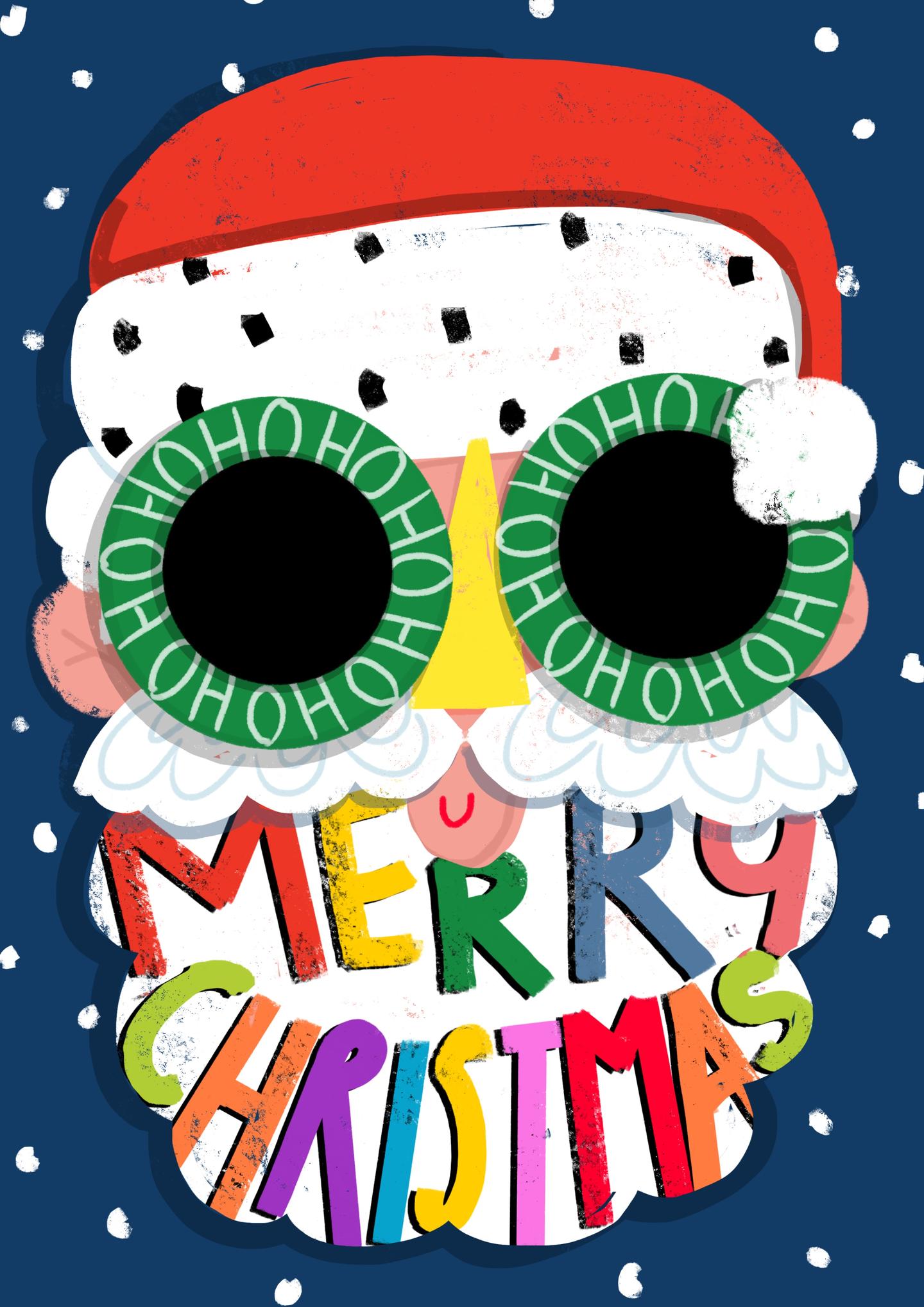 Retro Santa Glasses Christmas