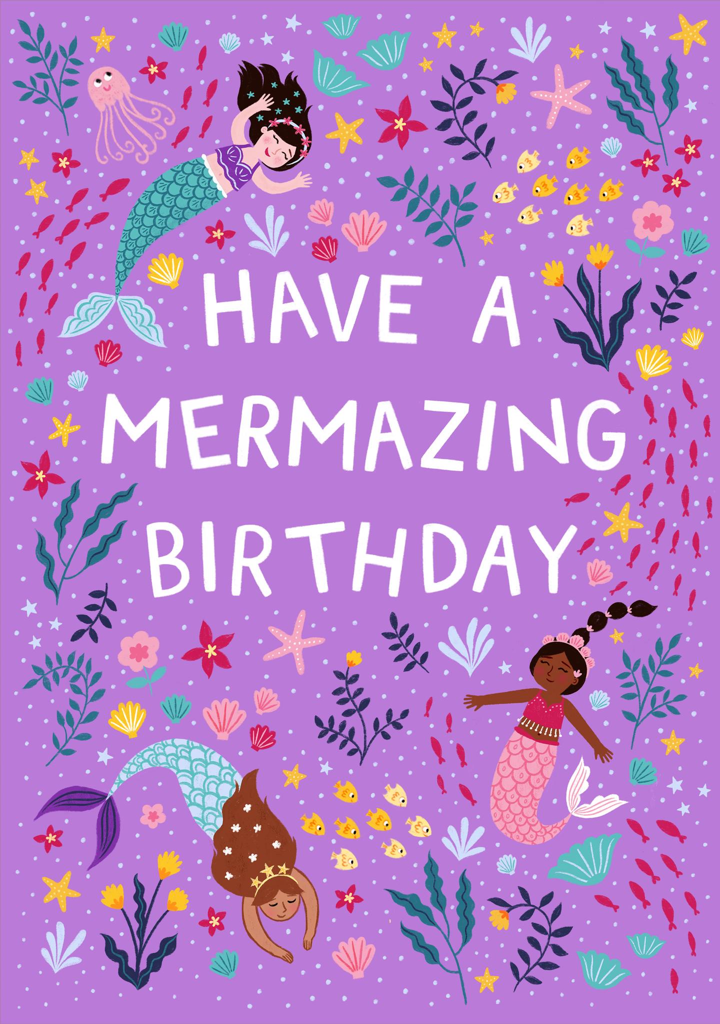 Mermazing Birthday Card
