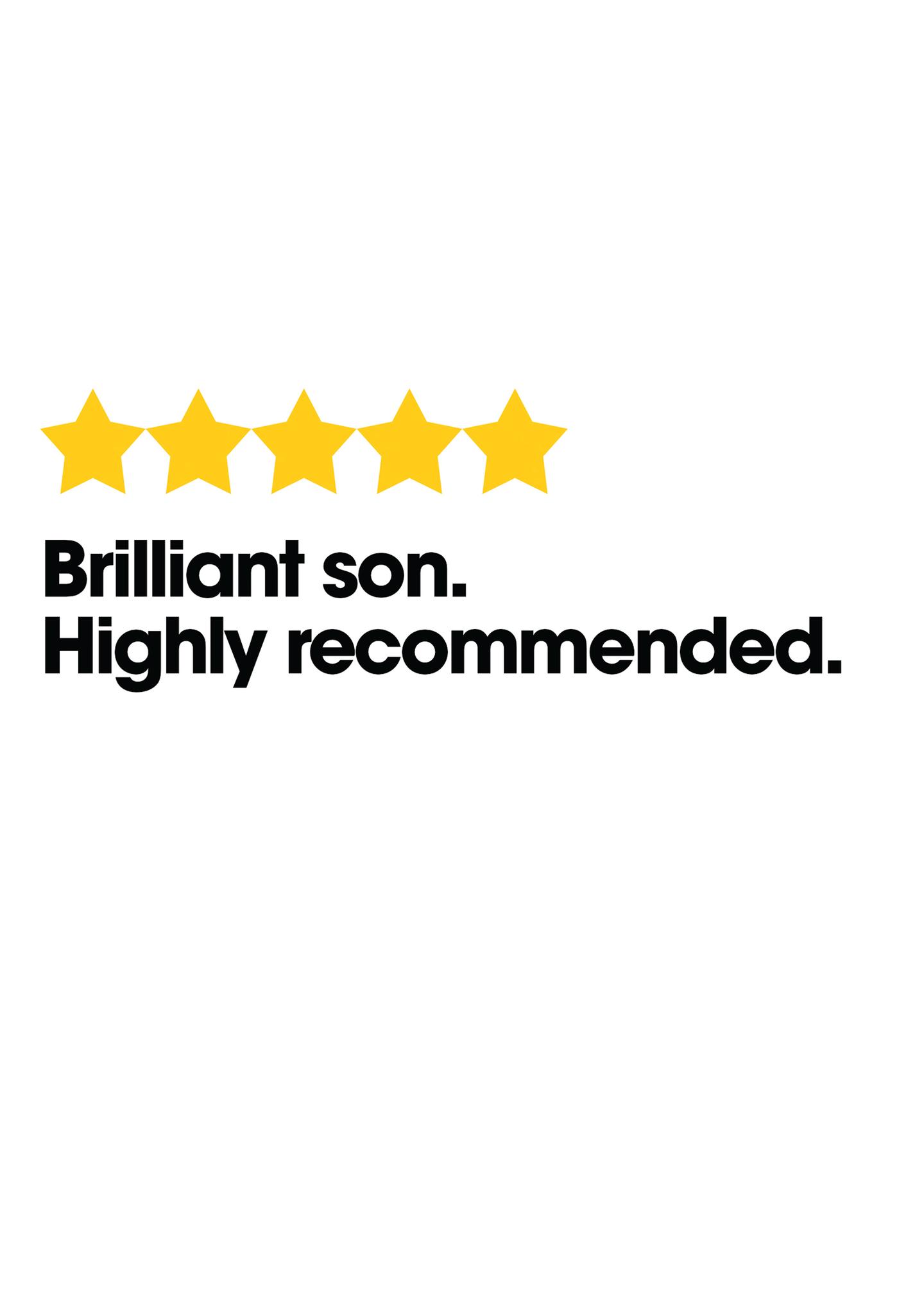 Five-Star Son Card