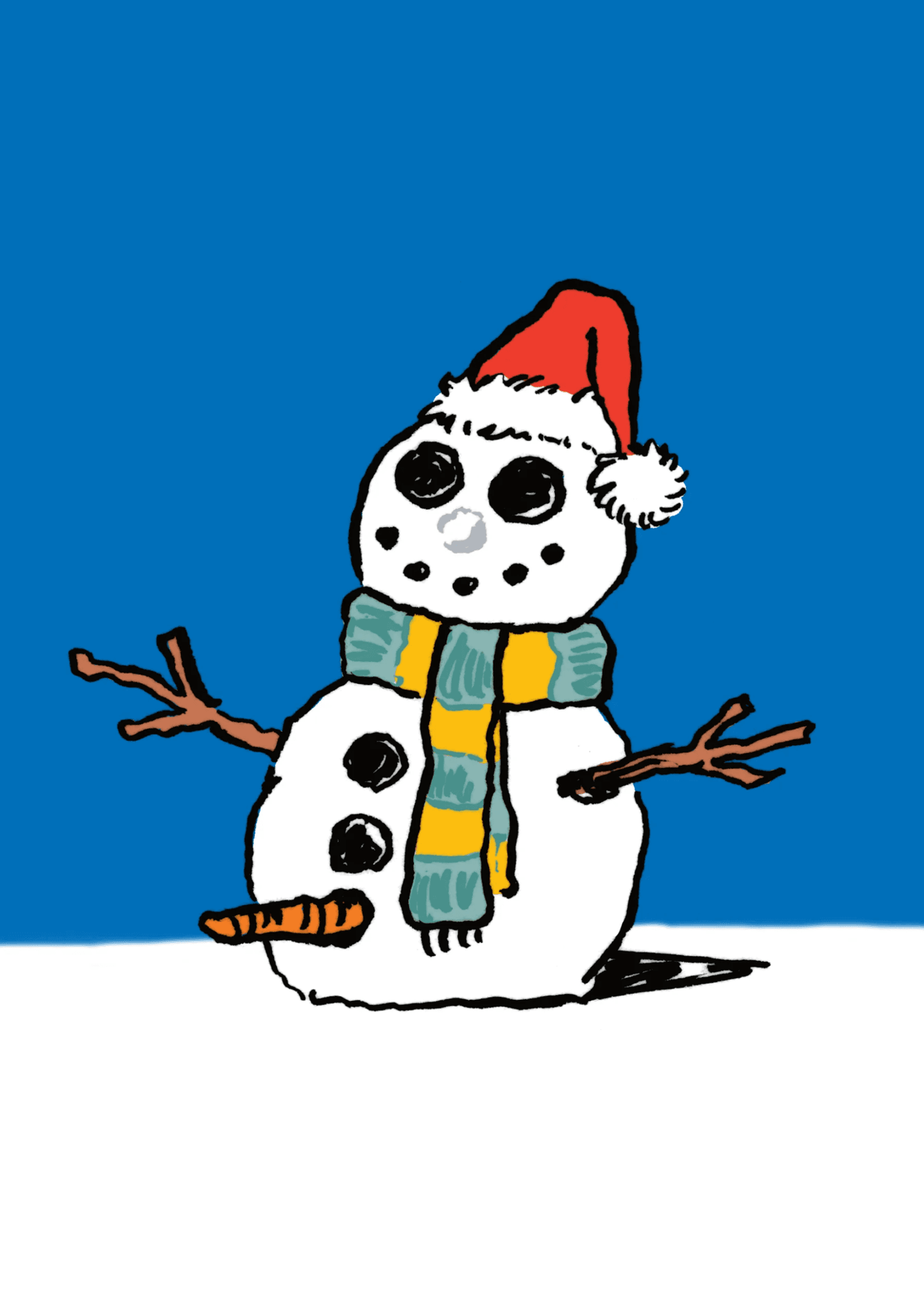Spooky Snowman Christmas Card