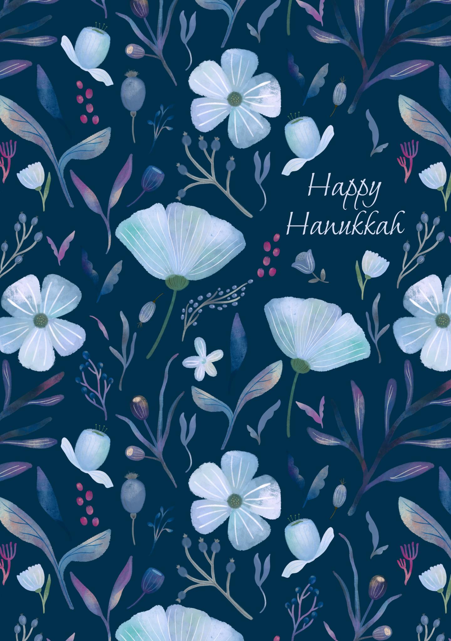 Botanical Happy Hanukkah