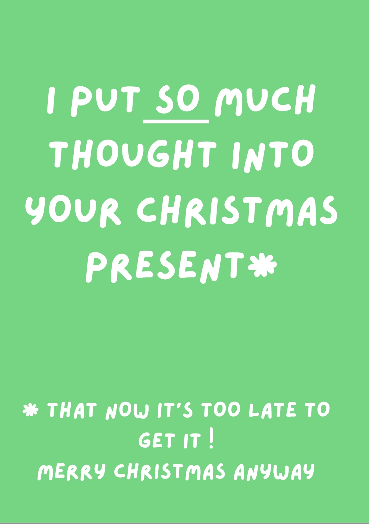 Last-Minute Christmas Thoughtfulness Card