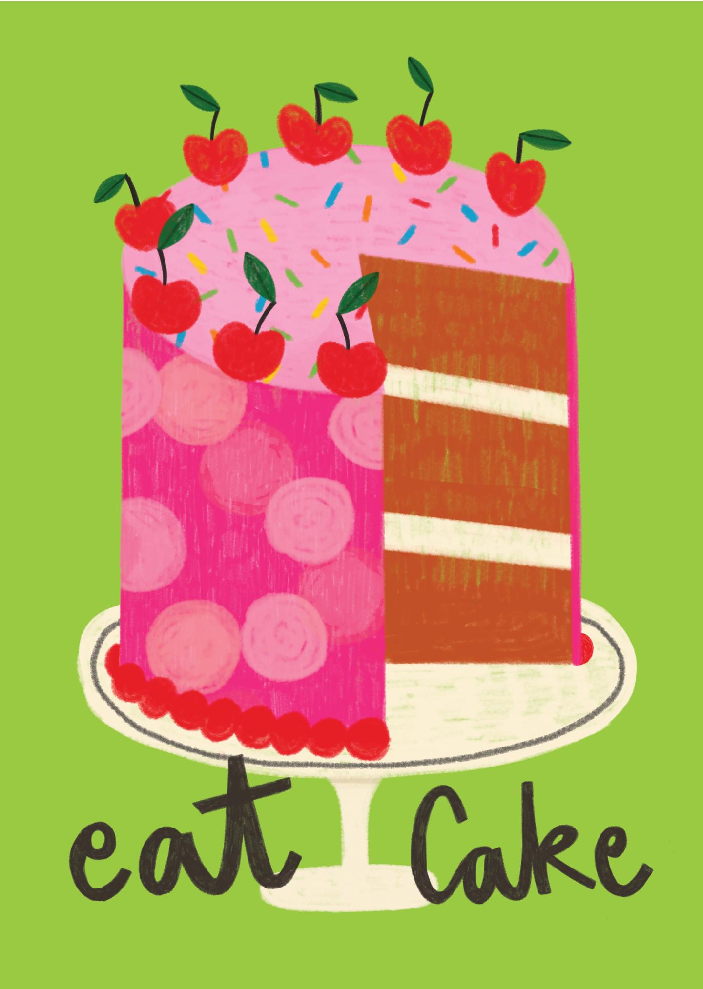 Eat Cake Birthday Card