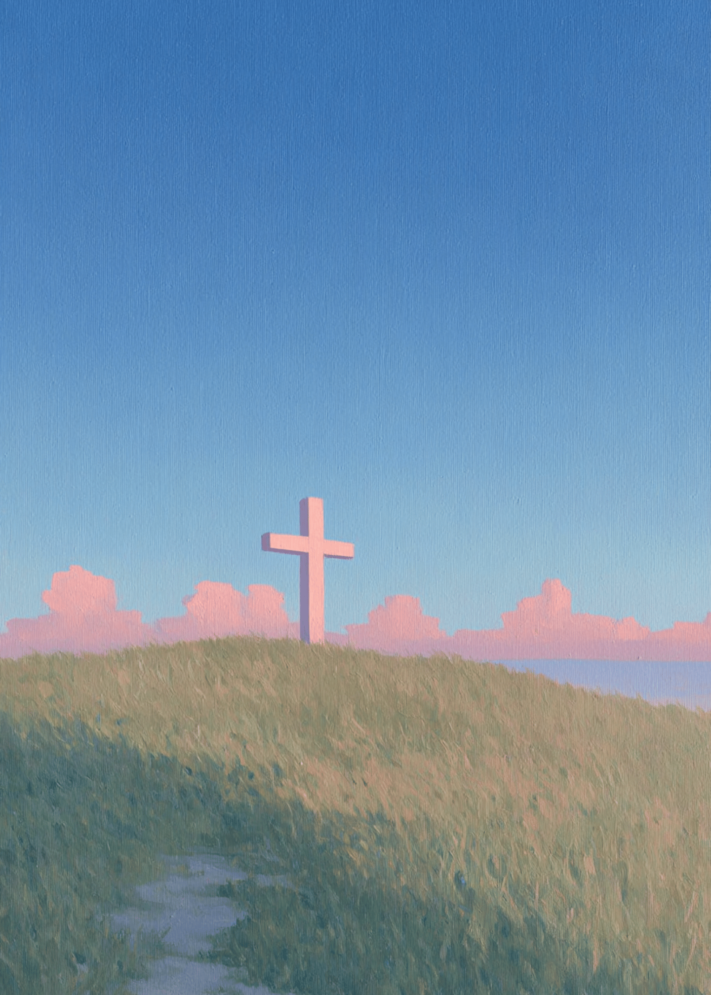 Peaceful Hillside Cross